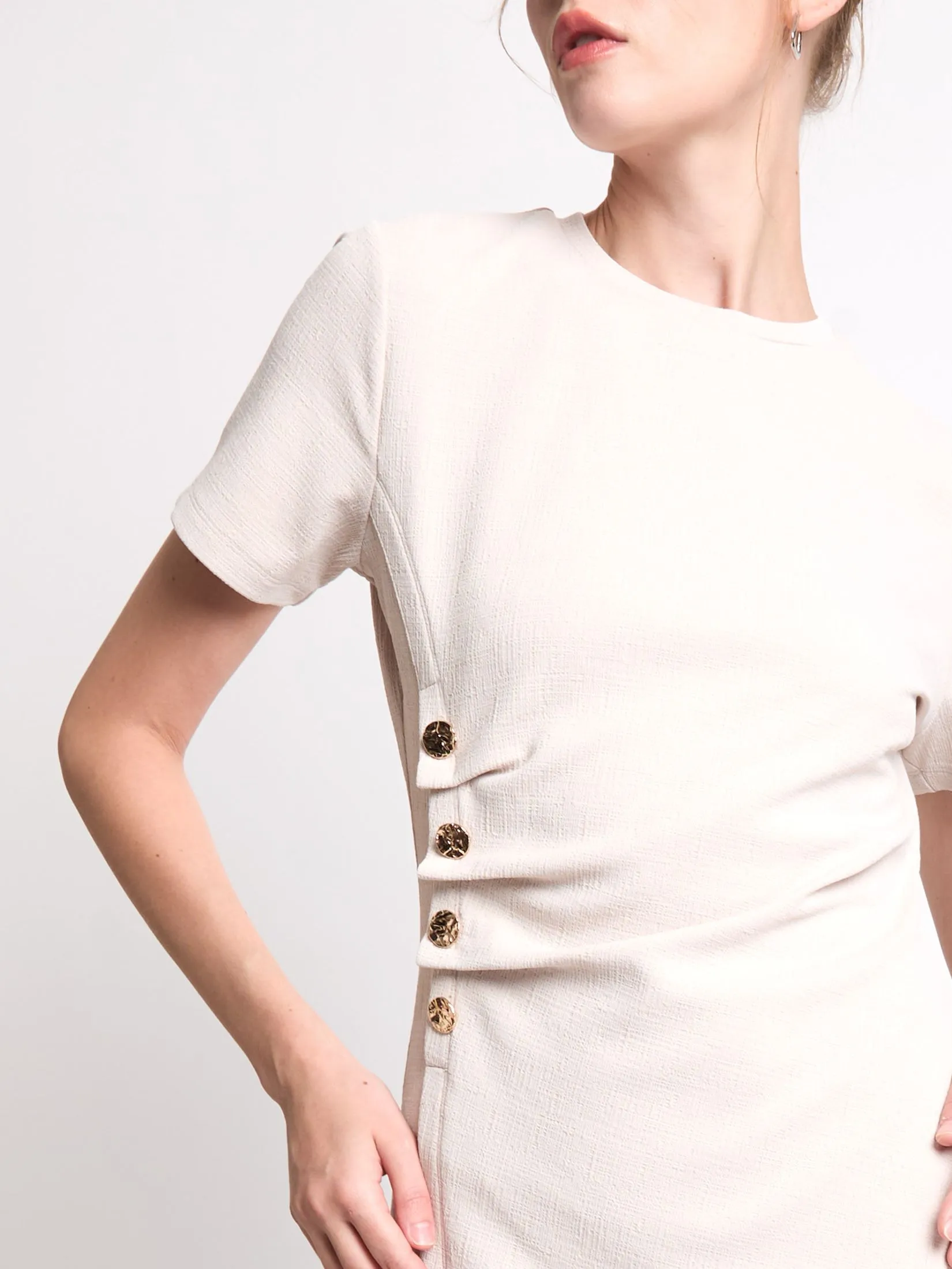 FOF Women Dress with Side Button Detail FOF Women Dress with Side Button Detail