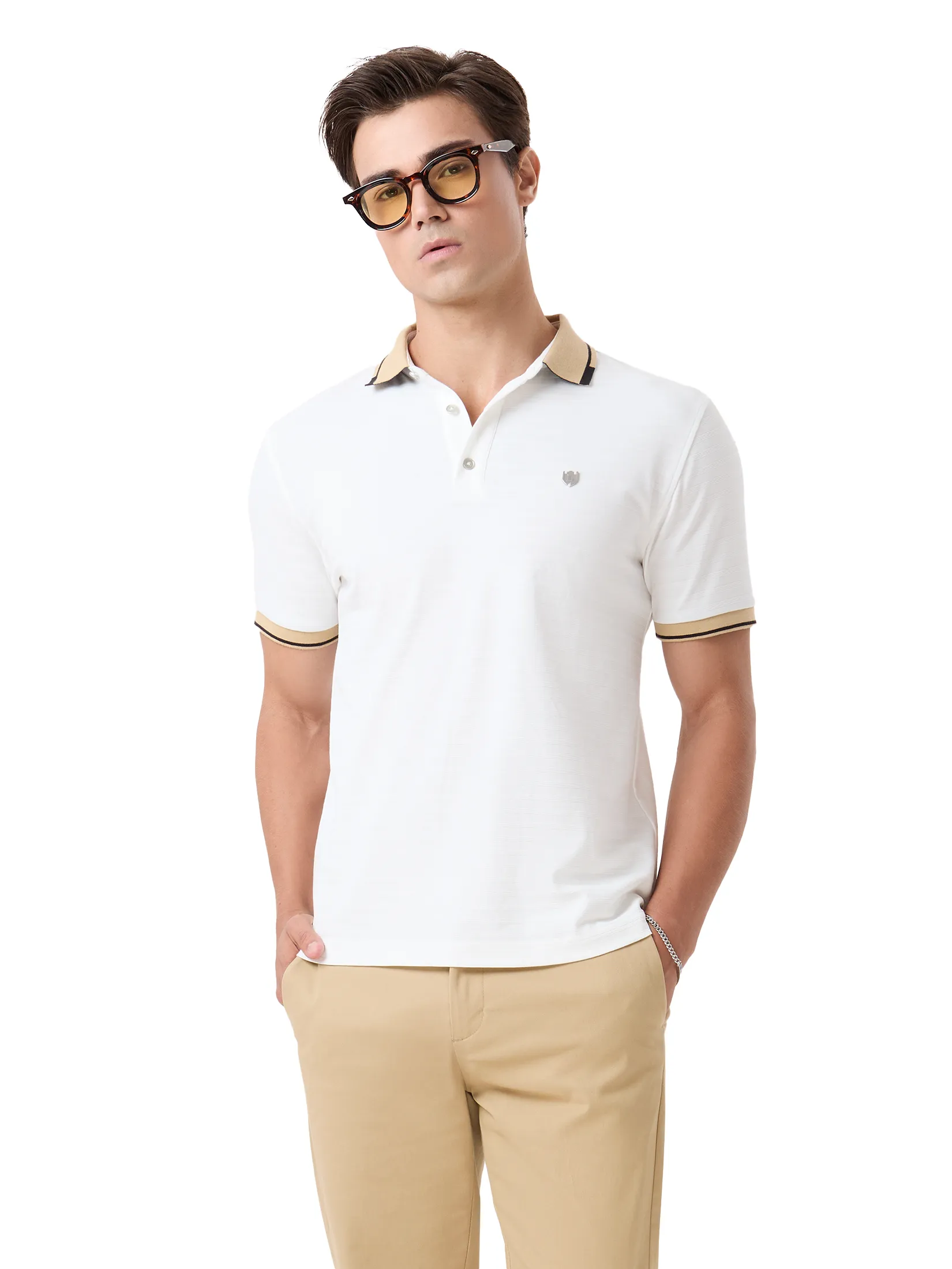 LTD New Gen Polo Shirt Man Off White LTD New Gen Polo Shirt Man Off White