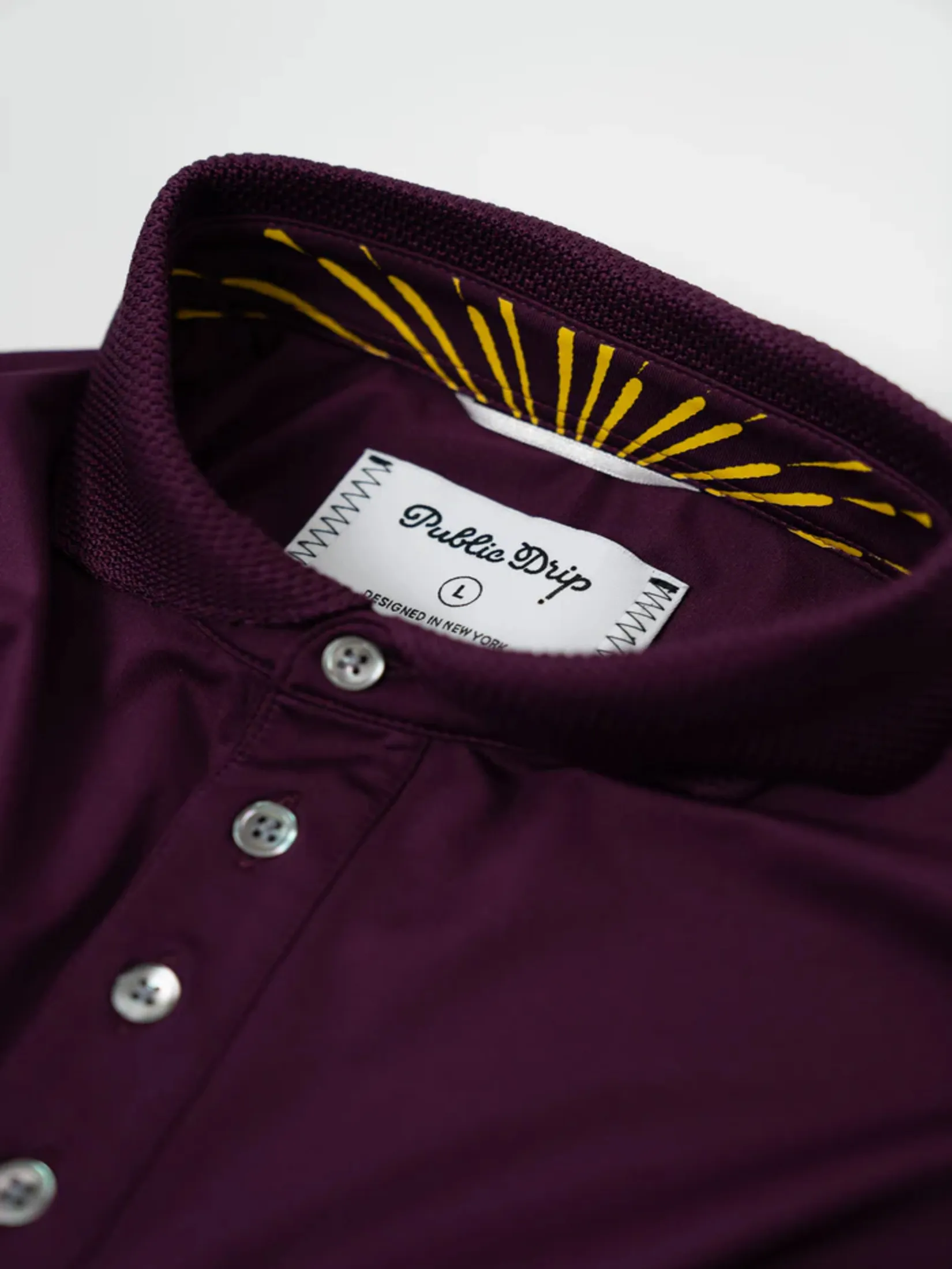 Public Drip ATHLETE TONAL POLO IN MAROON
