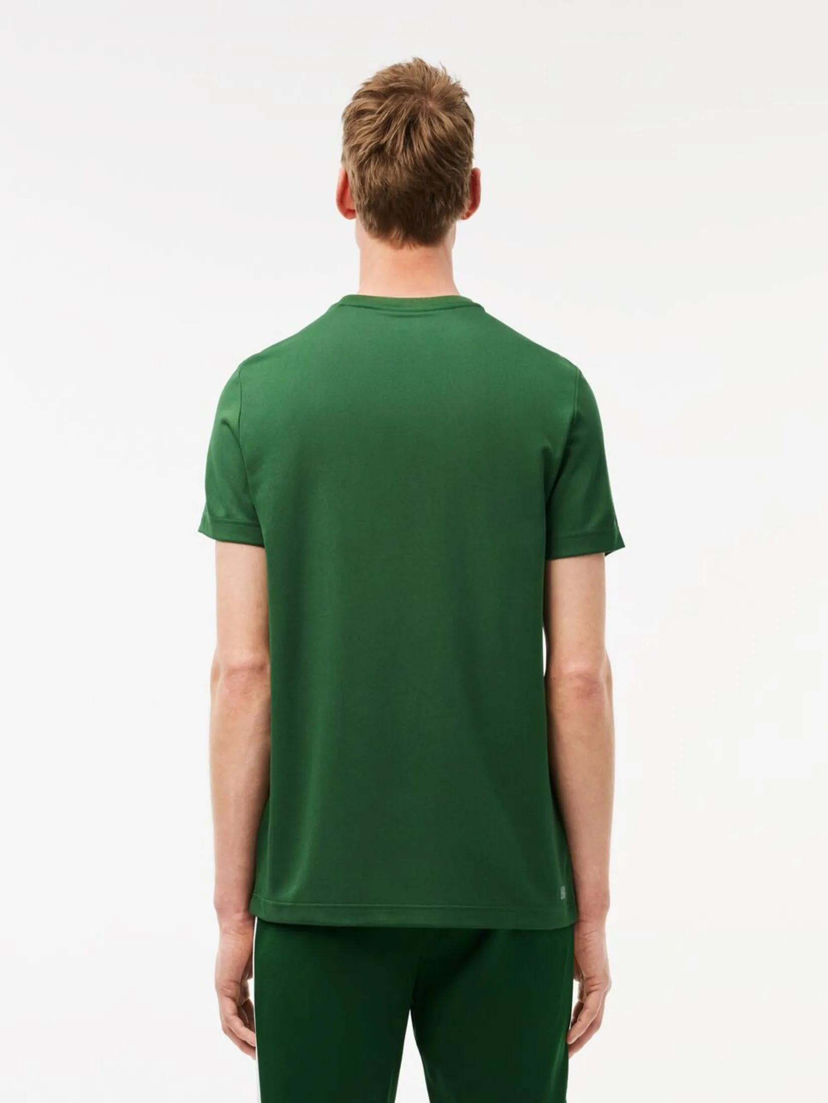 LACOSTE Ultra Dry Piqu  Tennis T-shirt Green LACOSTE Ultra Dry Piqu  Tennis T-shirt Green
