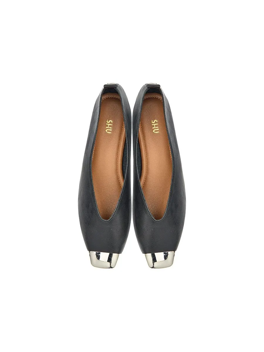 SHU WOMEN  2" V-CUT METAL TOE - BLACK SHU WOMEN  2" V-CUT METAL TOE - BLACK