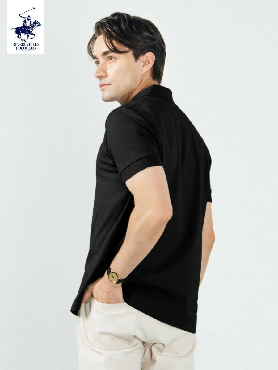 BEVERLY HILLS POLO CLUB Black Men Polo Shirts Model BV2I002 BEVERLY HILLS POLO CLUB Black Men Polo Shirts Model BV2I002