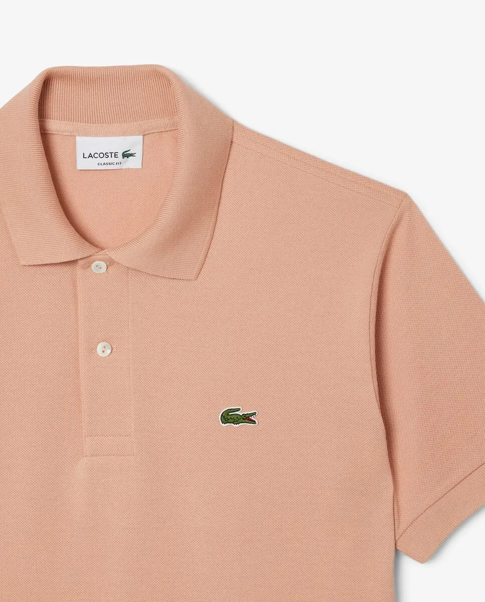 LACOSTE Classic Fit L.12.12 Original Piqu  Polo Shirt Beige LACOSTE Classic Fit L.12.12 Original Piqu  Polo Shirt Beige