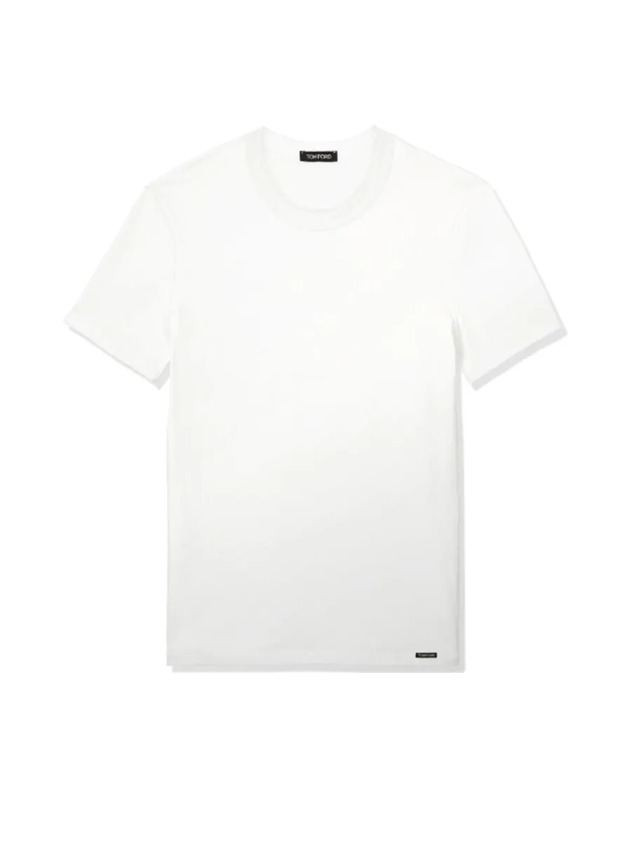 TOM FORD UNDERWEAR Men T-Shirt Cotton Crewneck White TOM FORD UNDERWEAR Men T-Shirt Cotton Crewneck White