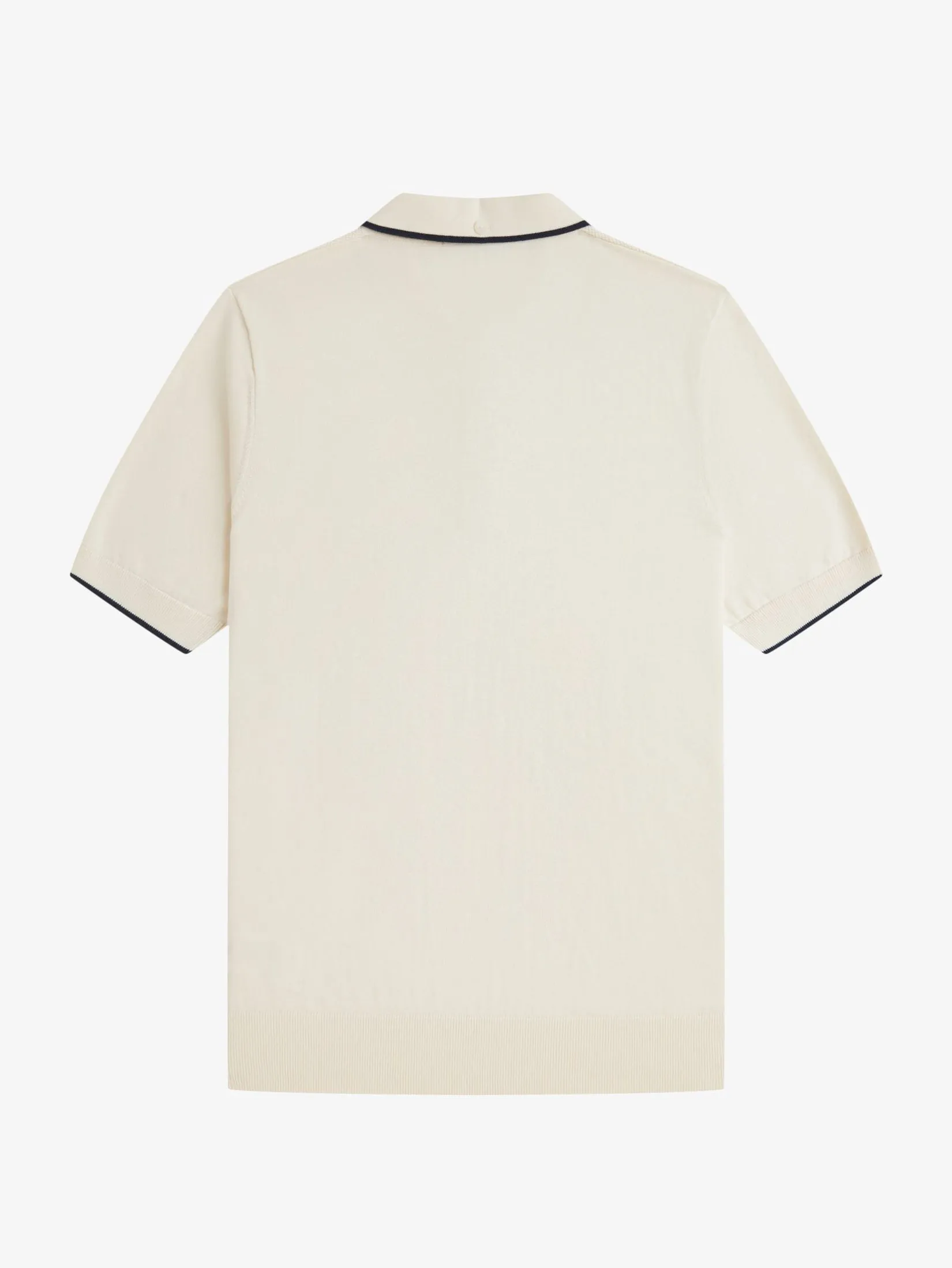 Fred Perry Men PIQUE STITCH KNITTED SHIRT Cream Fred Perry Men PIQUE STITCH KNITTED SHIRT Cream