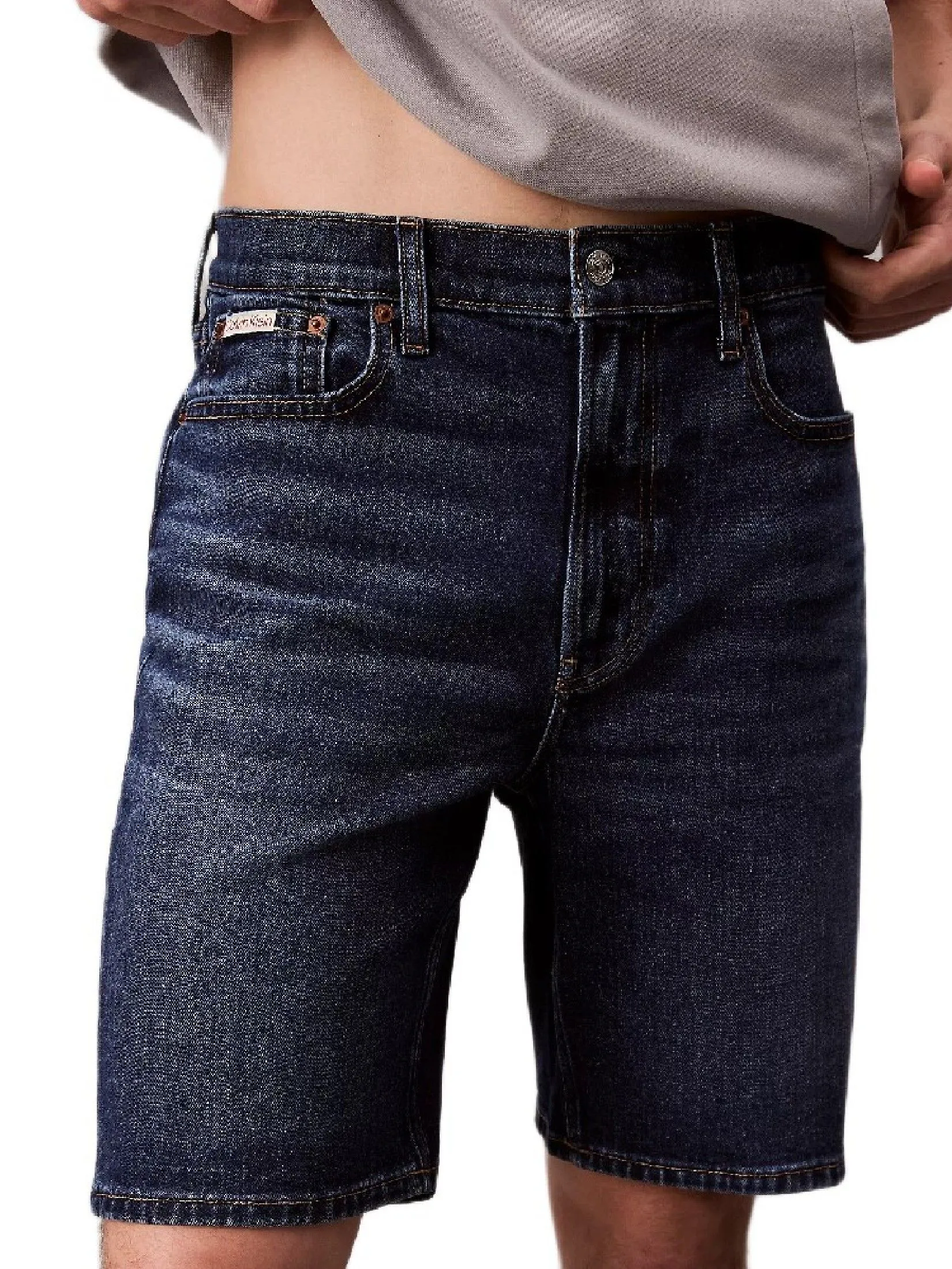 CALVIN KLEIN Men's Standard Denim COOLMAX® Shorts Deep Blue CALVIN KLEIN Men's Standard Denim COOLMAX® Shorts Deep Blue