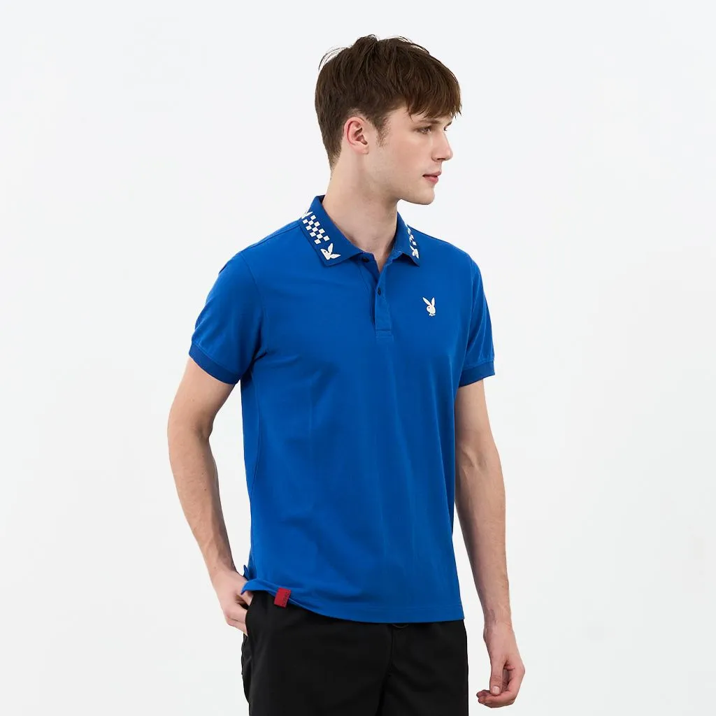 PLAYBOY Men's Polo Shirt Colour Blue PLAYBOY Men's Polo Shirt Colour Blue