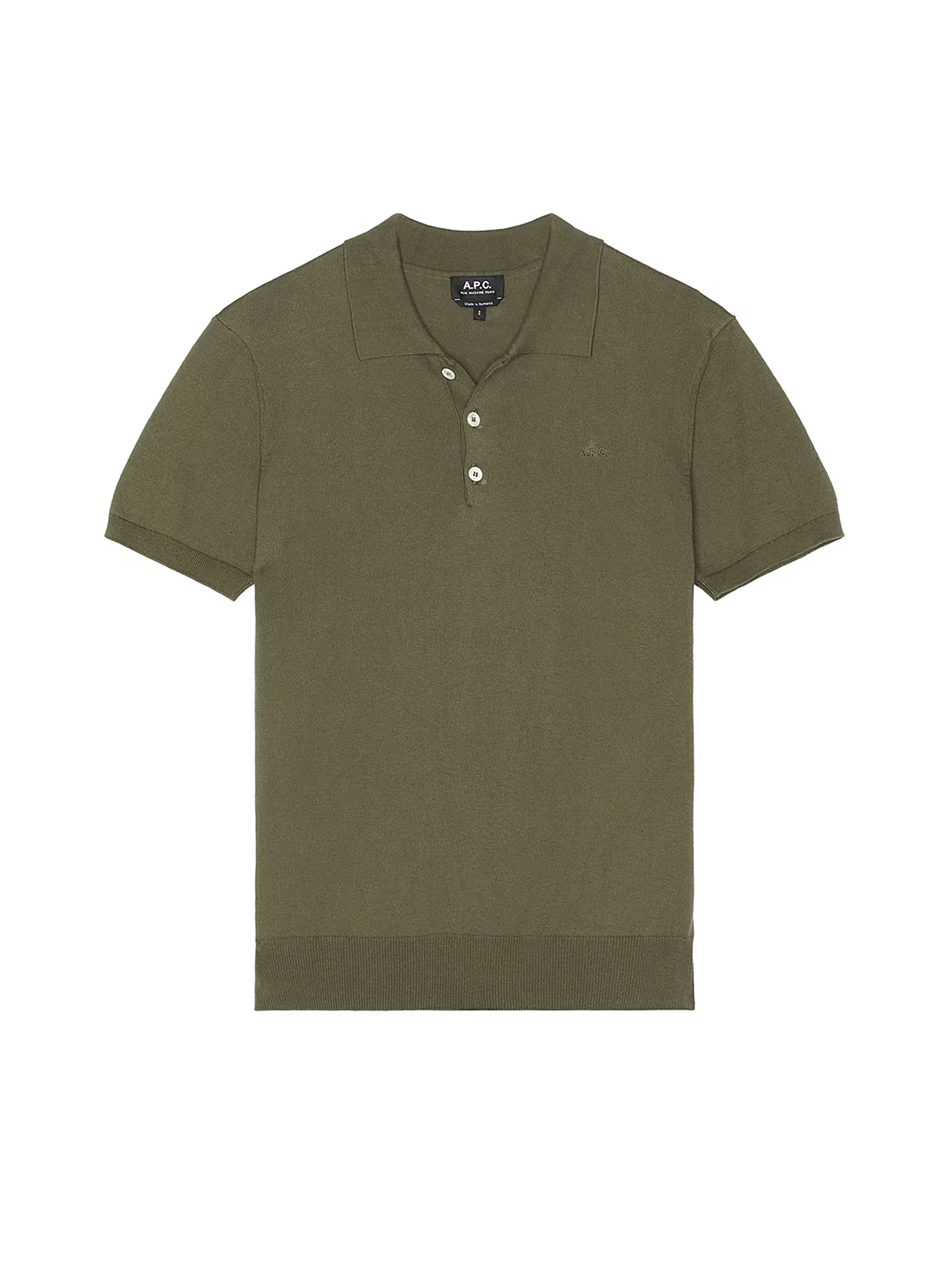 A.P.C. Men Polo Gregory SS25 Kaki Clair A.P.C. Men Polo Gregory SS25 Kaki Clair