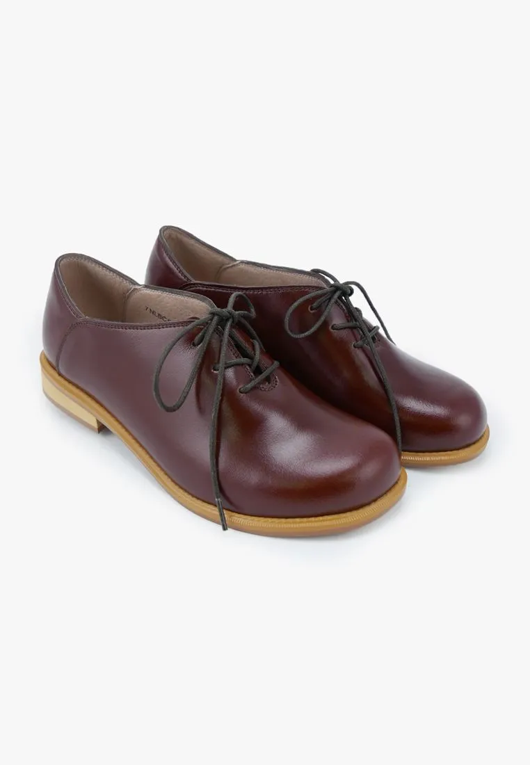 LUIGI BATANI Brown Derby Leather Lace Up Shoes LUIGI BATANI Brown Derby Leather Lace Up Shoes
