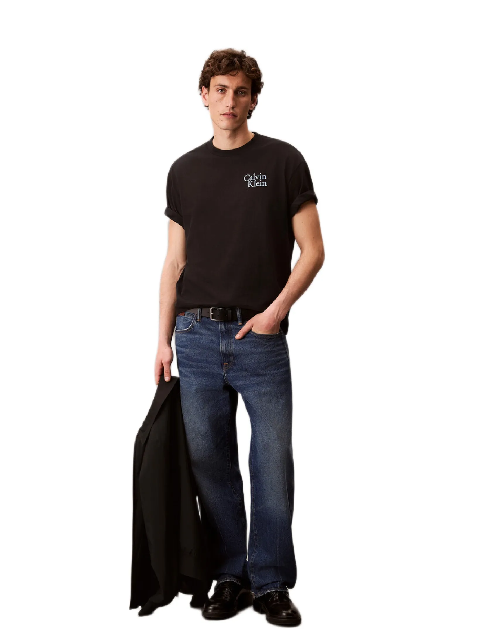 CALVIN KLEIN Men s Relaxed Fit Resort Logo Short Sleeve T-Shirt Black