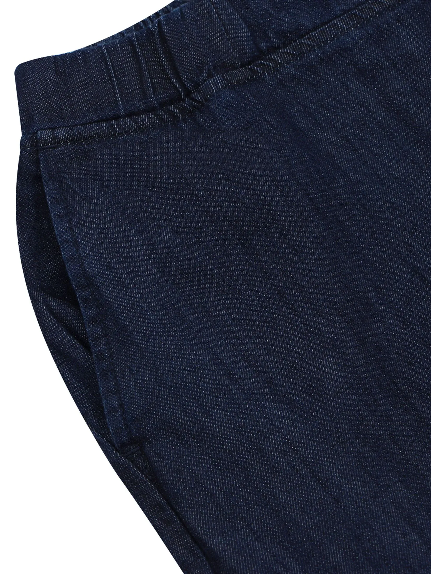 GIORDANO Women's Relaxed Elastic Denim Jeans Dark Indigo Blue GIORDANO Women's Relaxed Elastic Denim Jeans Dark Indigo Blue