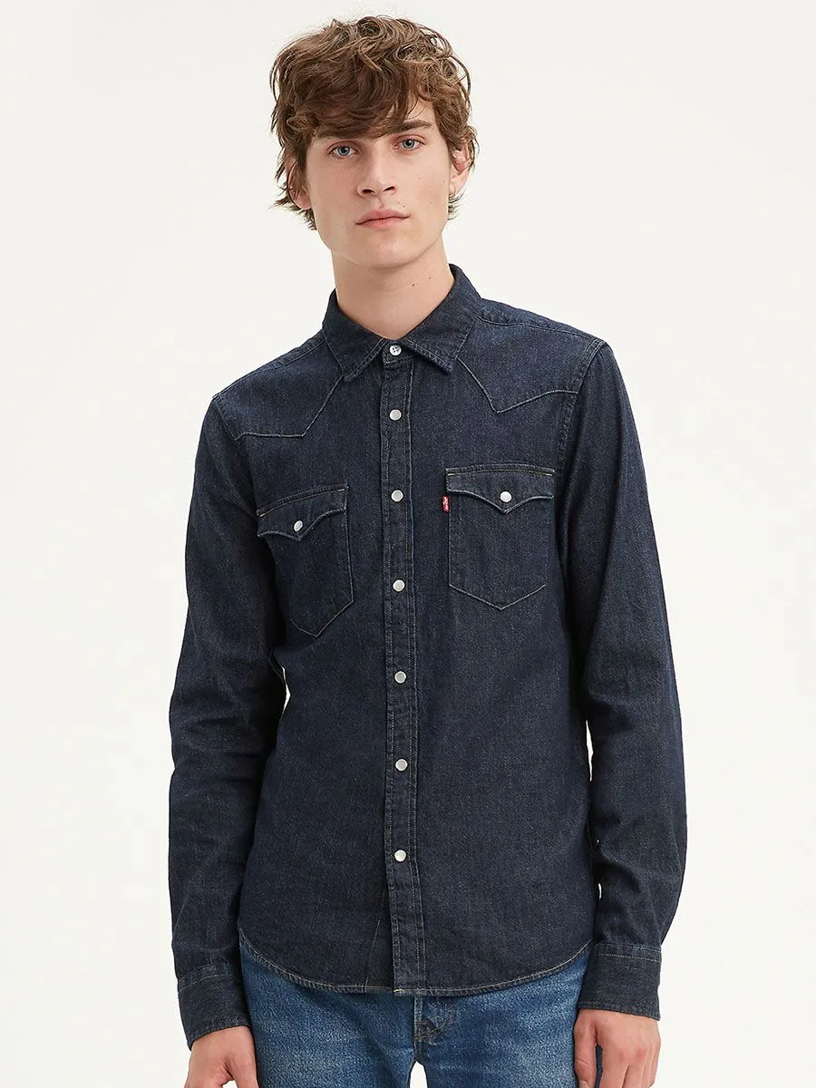 LEVI'S Men's Classic Western Standard Red Cast Rinse Takedown Navy Blue LEVI'S Men's Classic Western Standard Red Cast Rinse Takedown Navy Blue