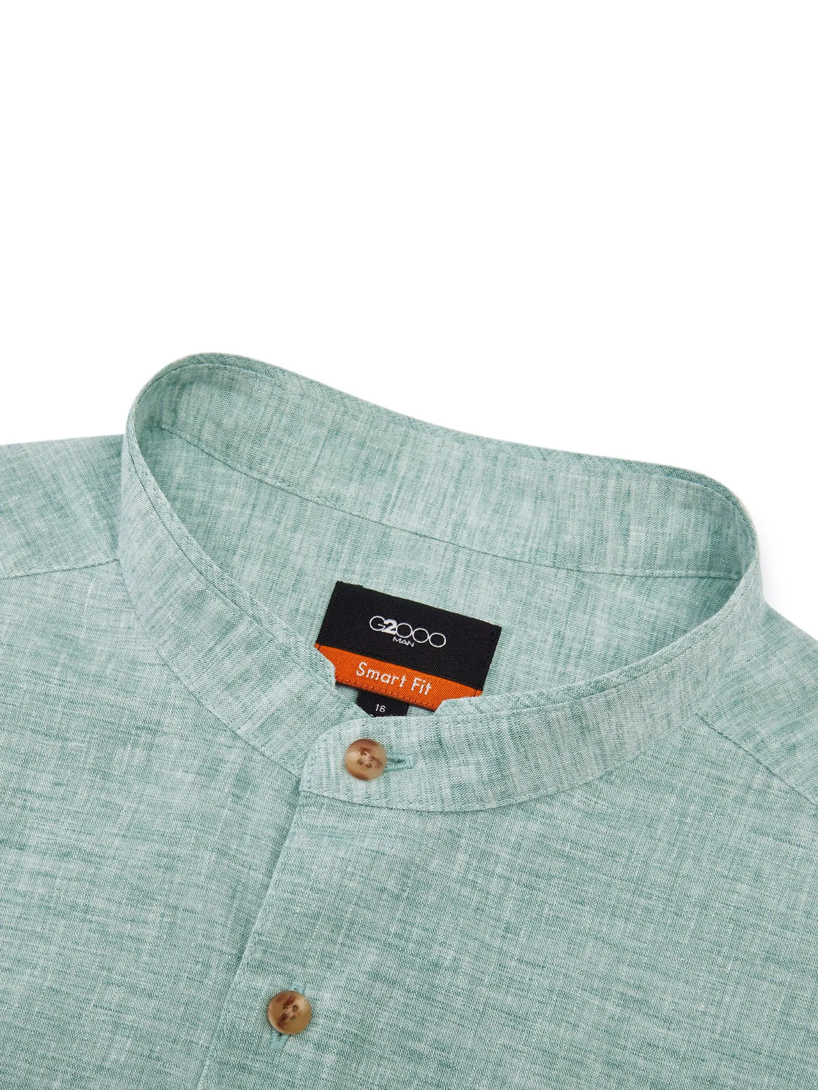 G2000 Men Clothing Linen Blend Casual Shirt  Smart Fit - Grey G2000 Men Clothing Linen Blend Casual Shirt  Smart Fit - Grey