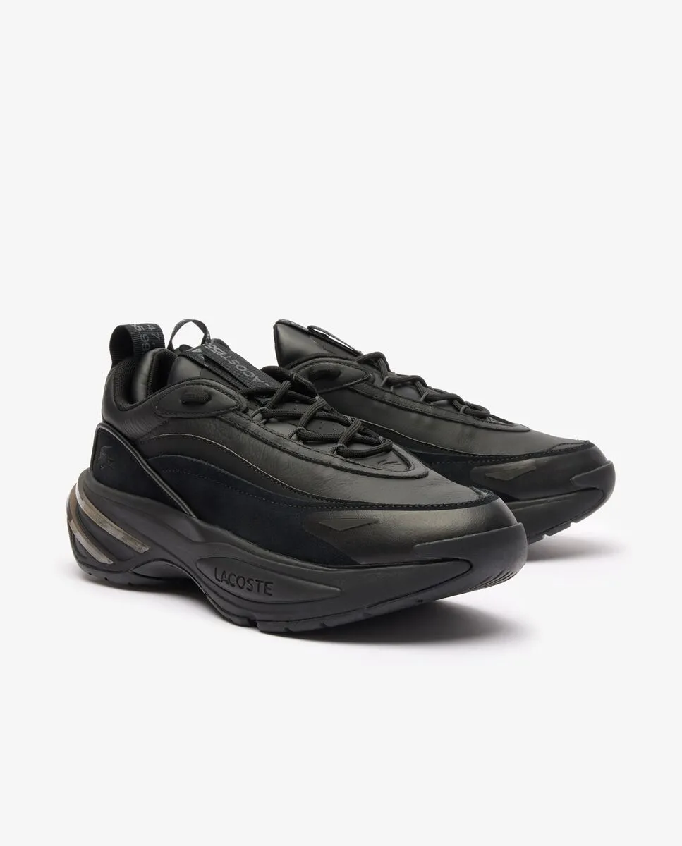LACOSTE Black Men’s Audyssor Leather Trainers LACOSTE Black Men’s Audyssor Leather Trainers