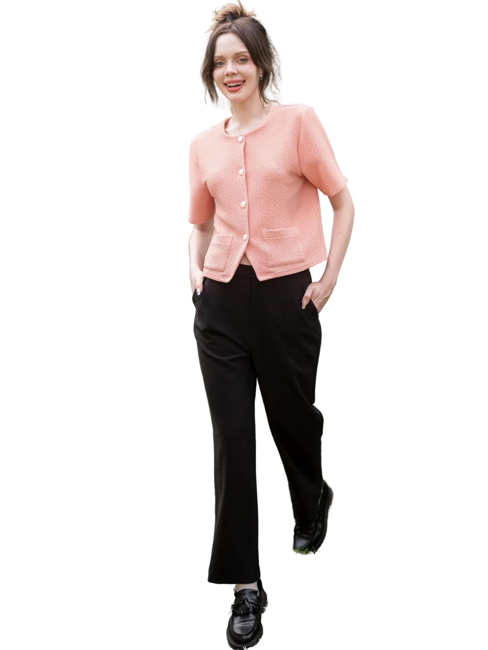 AMILA Women Pants Trousers Suiting Spendex Black AMILA Women Pants Trousers Suiting Spendex Black
