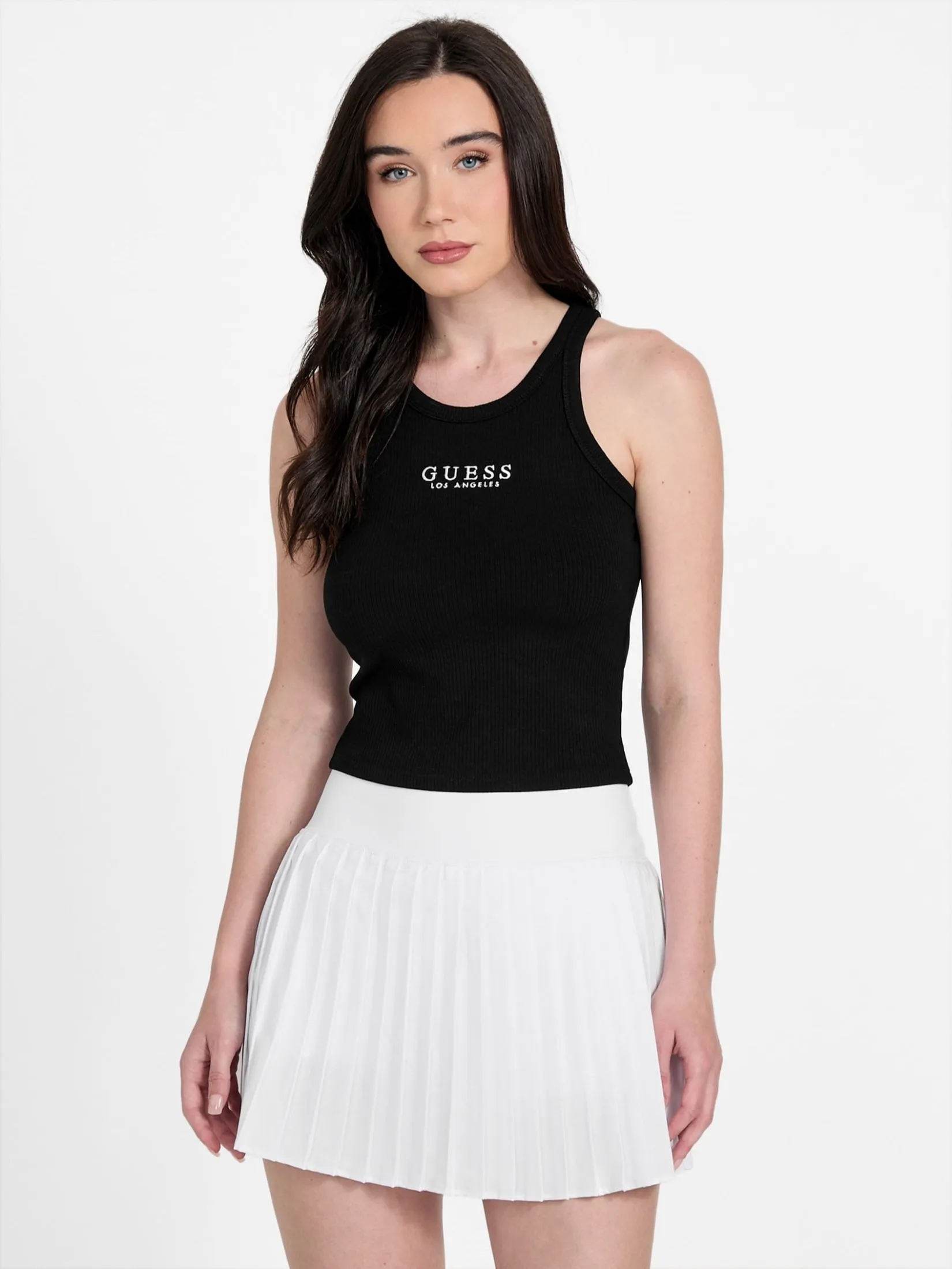 GUESS Women Electra Logo Tank Q5YP05KB9E0 - Black GUESS Women Electra Logo Tank Q5YP05KB9E0 - Black