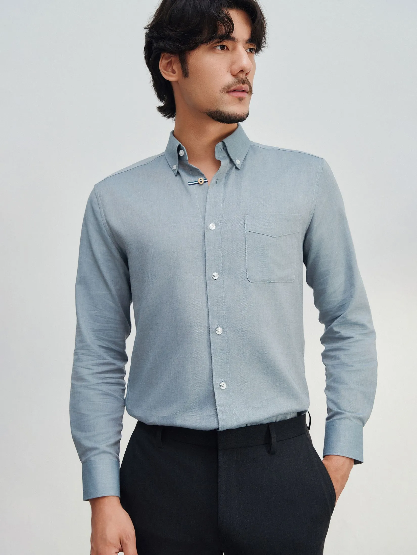 G2000 Men Clothing Wrinkle Free Cotton Casual Shirt  Smart Fit - Blue G2000 Men Clothing Wrinkle Free Cotton Casual Shirt  Smart Fit - Blue