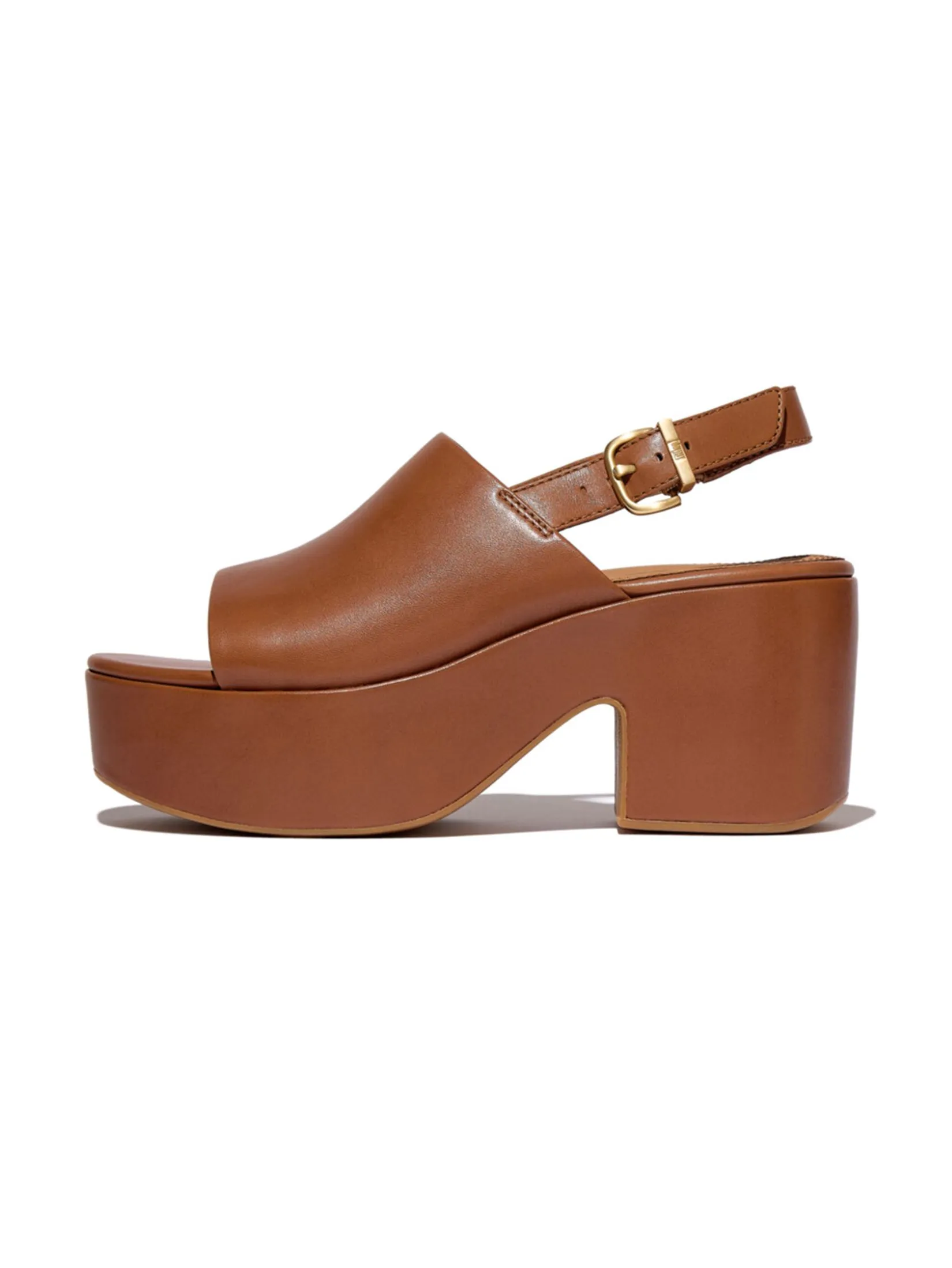 FitFlop™ WOMEN'S PLATFFORMS HEELED BACK-STRAP BROWN FitFlop™ WOMEN'S PLATFFORMS HEELED BACK-STRAP BROWN