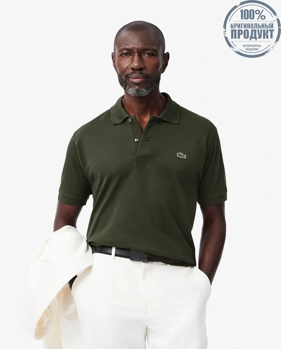 LACOSTE Classic Fit L.12.12 Original Piqu  Polo Shirt Grey LACOSTE Classic Fit L.12.12 Original Piqu  Polo Shirt Grey