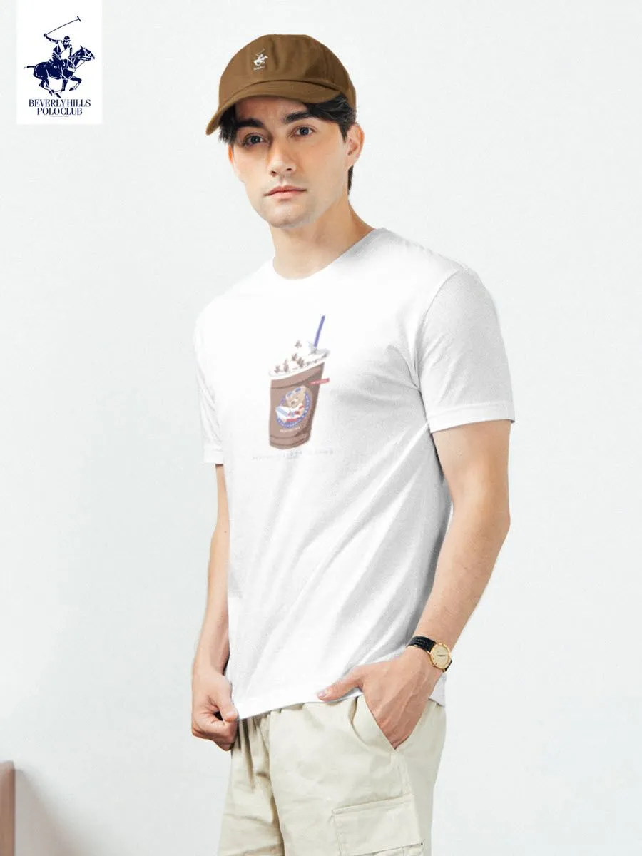 BEVERLY HILLS POLO CLUB White Unisex T-Shirt REGULAR-FIT Model BNSR362