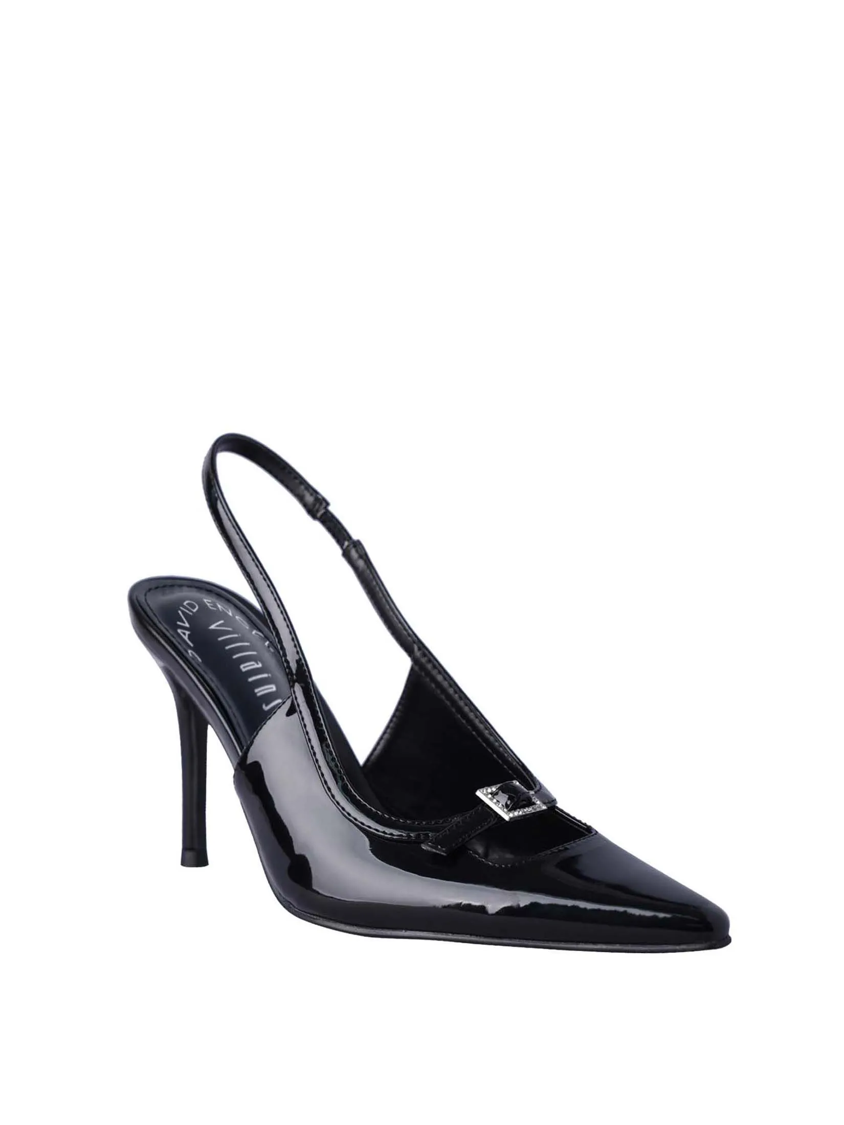 VILLAINS SF VELIA Women's Mule Heels BLACK PATENT VILLAINS SF VELIA Women's Mule Heels BLACK PATENT