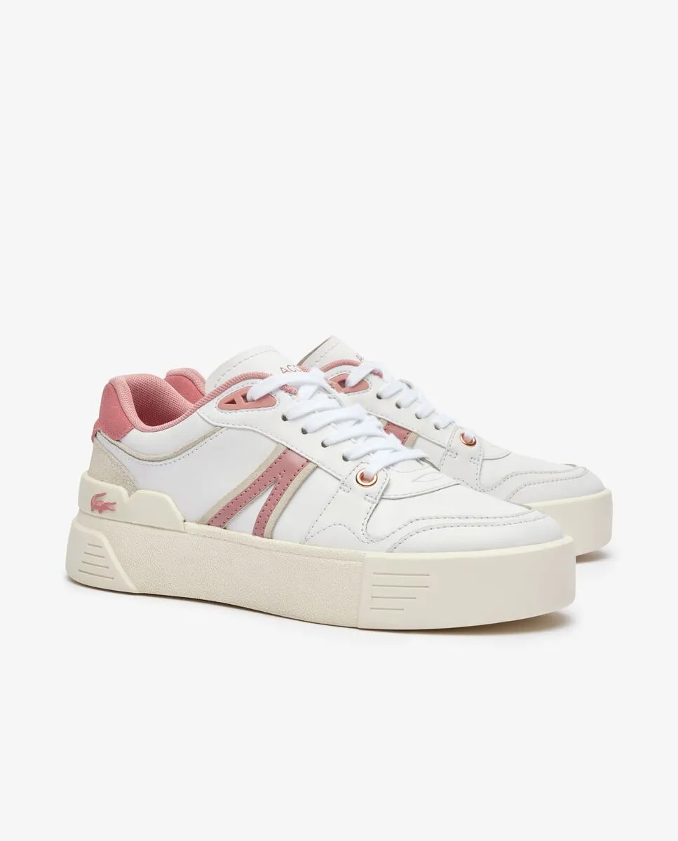 LACOSTE Women’s L002 Evo Leather Trainers White LACOSTE Women’s L002 Evo Leather Trainers White