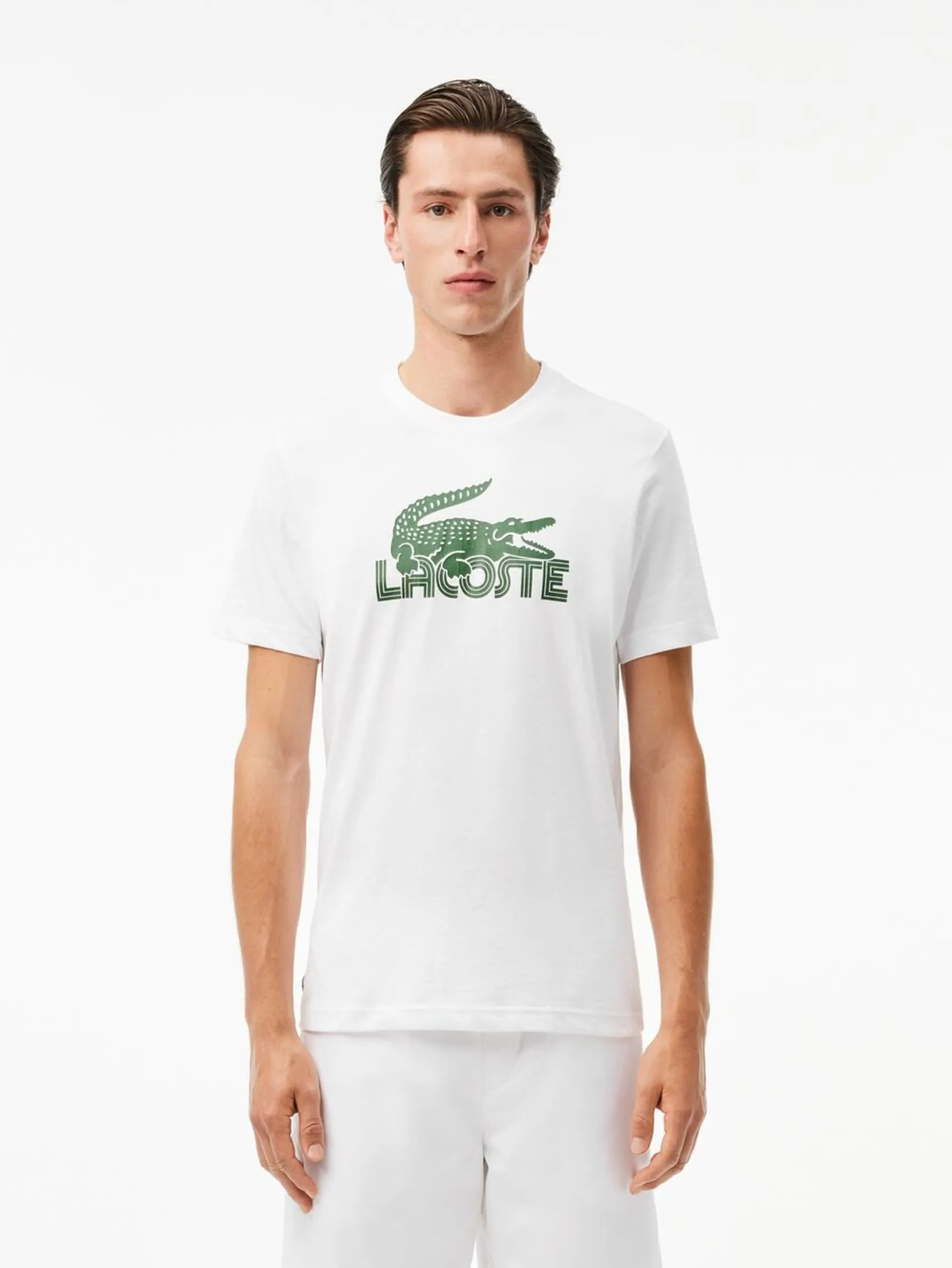 LACOSTE Ultra Dry Cotton Sport T-shirt White LACOSTE Ultra Dry Cotton Sport T-shirt White