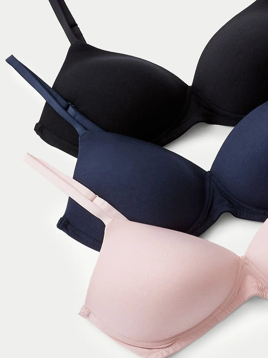 MARKS & SPENCER Women T-Shirt Bras Non Wired Soft 3pk MARKS & SPENCER Women T-Shirt Bras Non Wired Soft 3pk