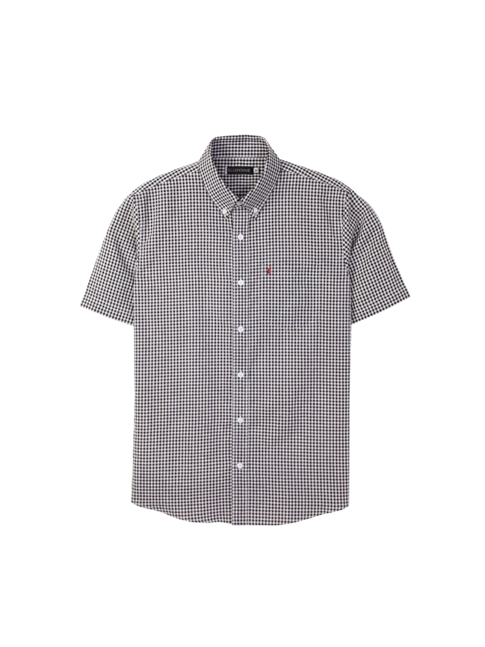 ELLE HOMME Men's short sleeved shirt W8B682 - White/Black ELLE HOMME Men's short sleeved shirt W8B682 - White/Black
