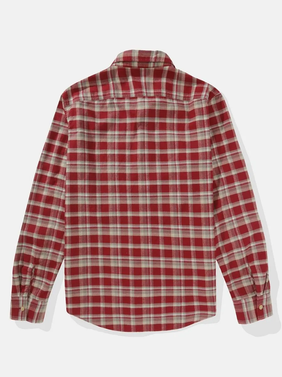 American Eagle MEN SF CSC DARREN BRUSHED TWILL SHIRT 613 BURGUNDY