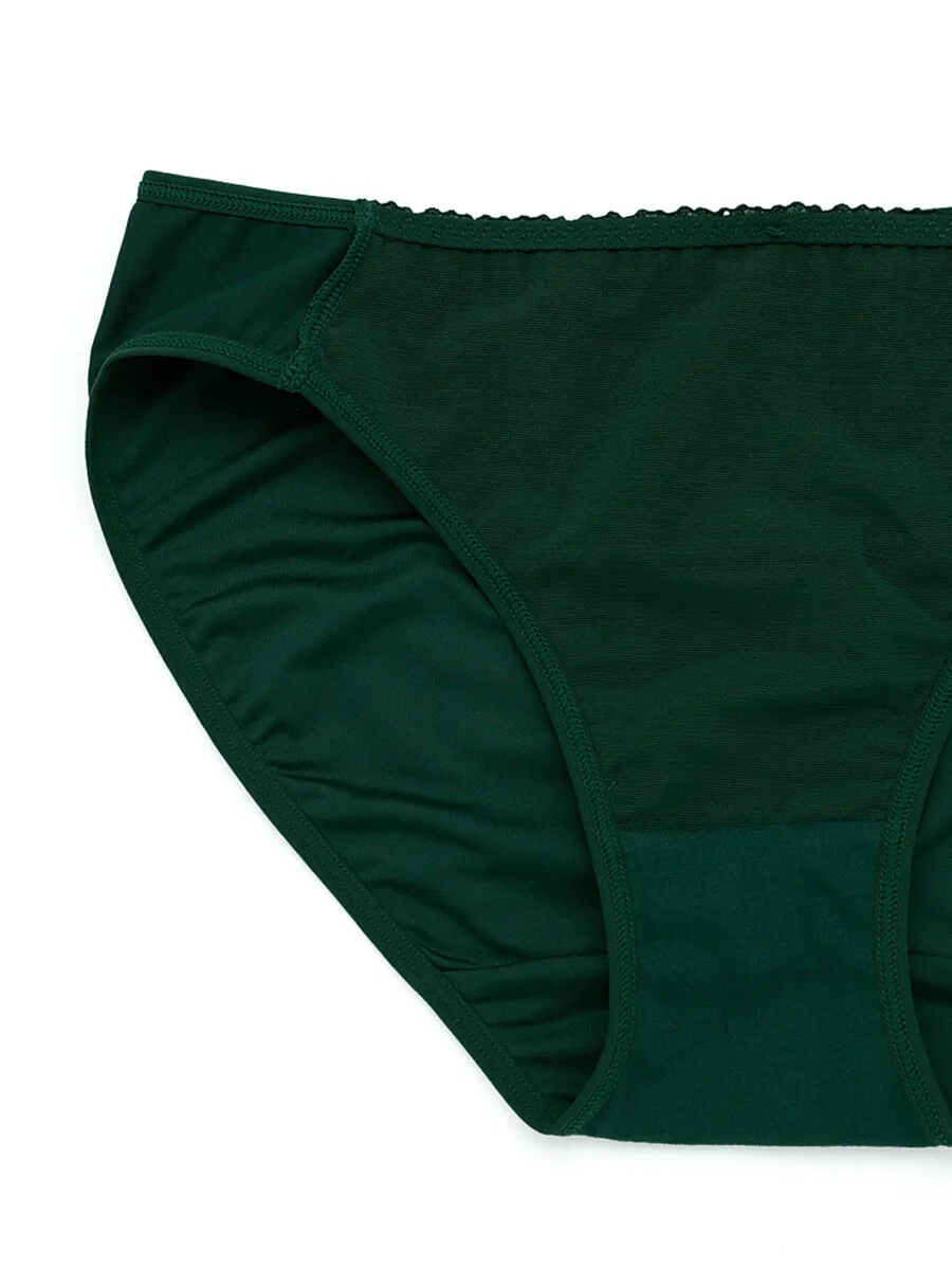SABINA Panty Bikini Woman Modern V - Dark Green