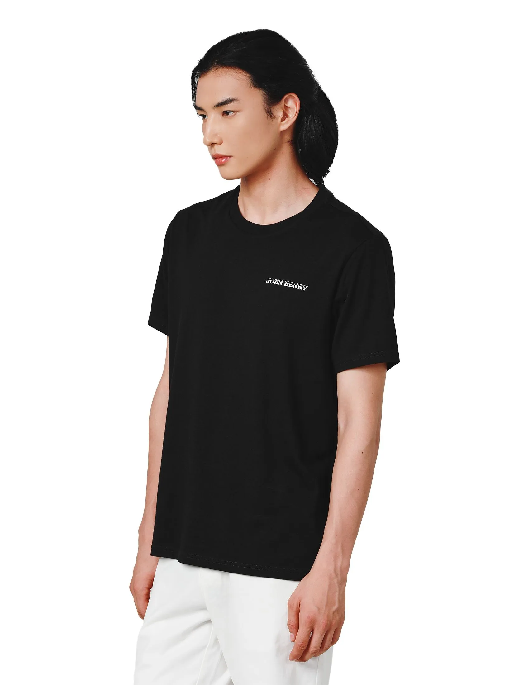 JOHN HENRY Men's T-Shirts (Slim Fit) DENIM Black JOHN HENRY Men's T-Shirts (Slim Fit) DENIM Black