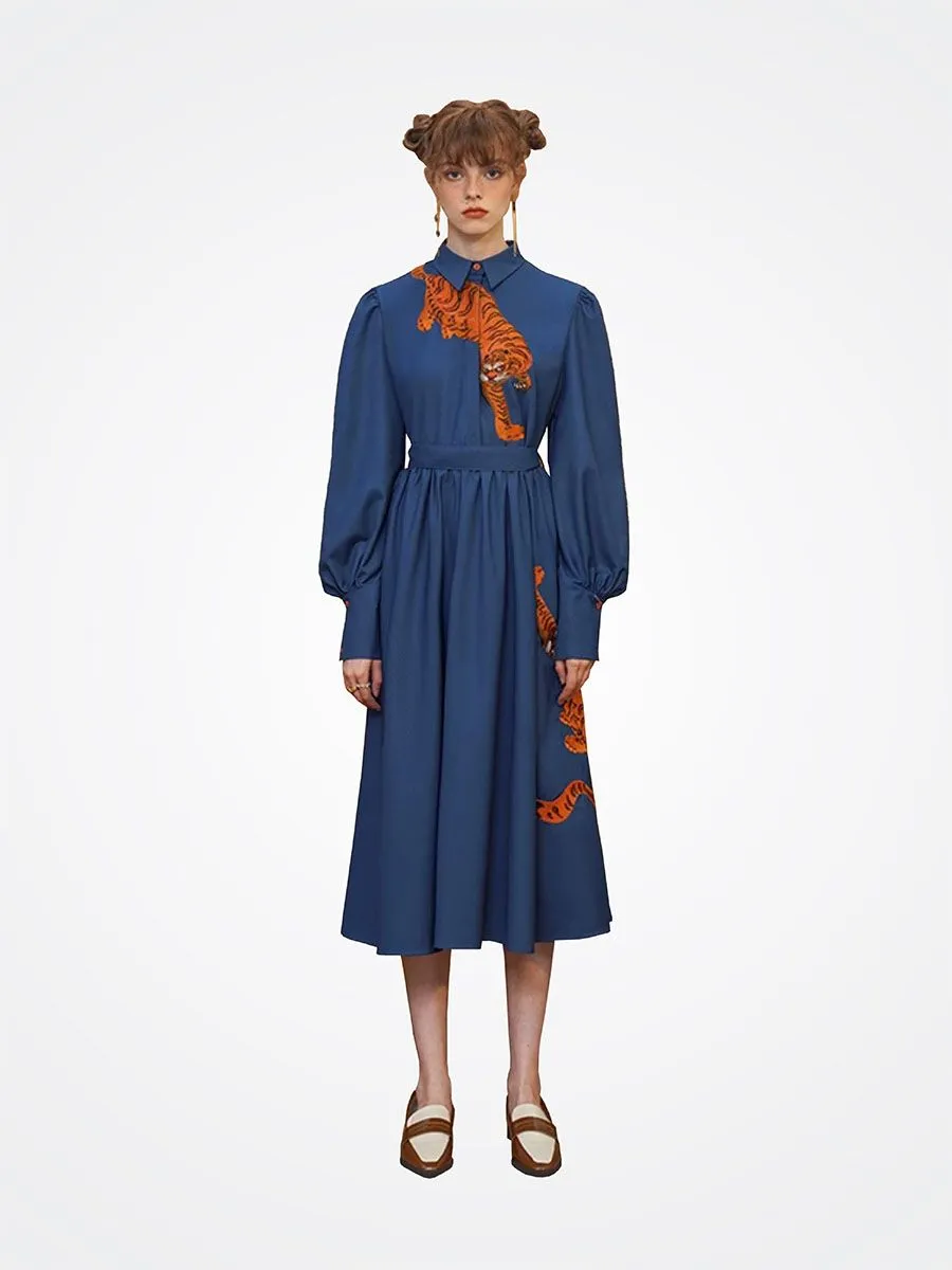 Camoooni Women Roaring Beauty Dress Blue Camoooni Women Roaring Beauty Dress Blue