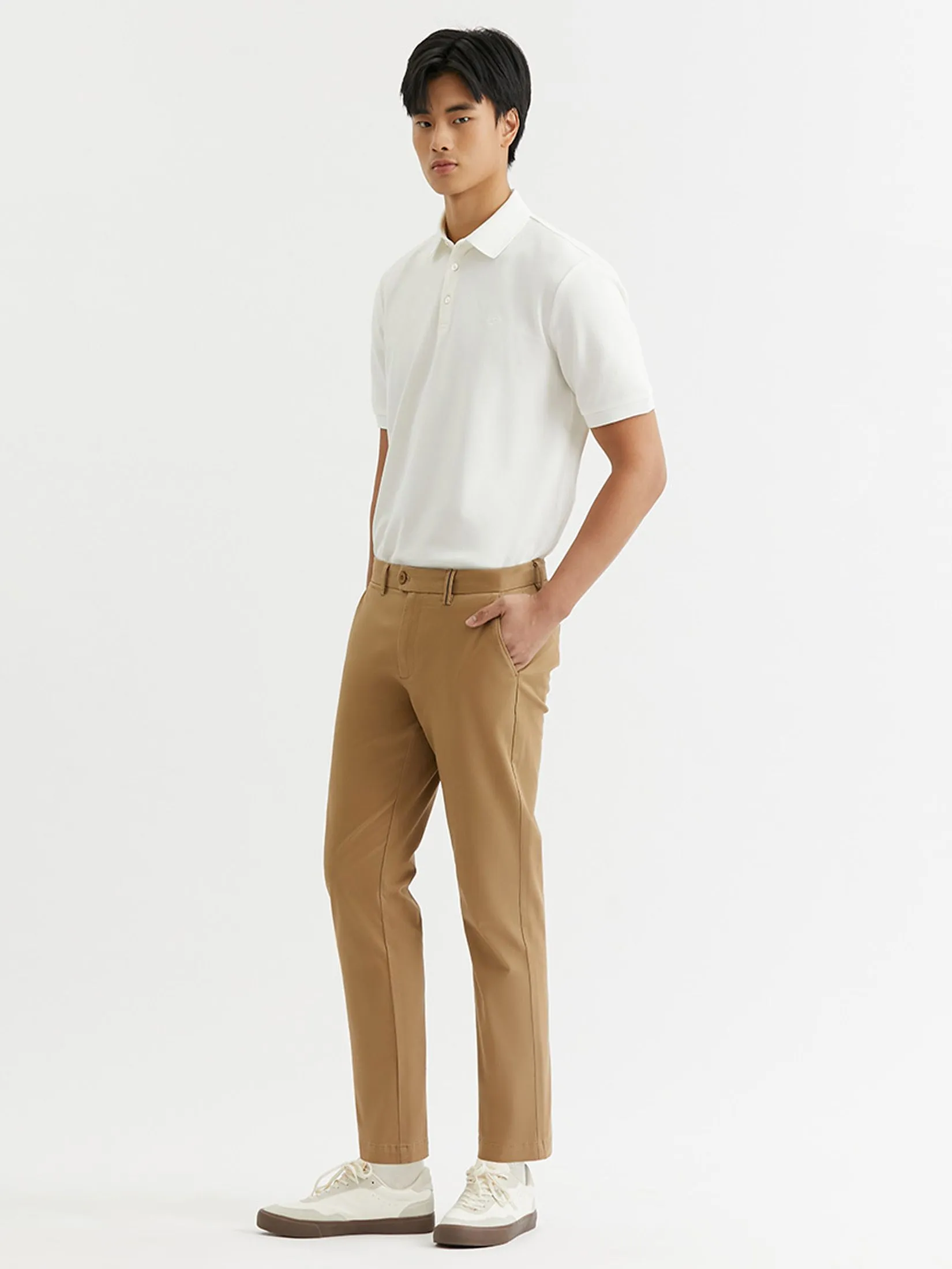 DAPPER DAPPER DP Iconic Piqué Polo Shirt White DAPPER DAPPER DP Iconic Piqué Polo Shirt White