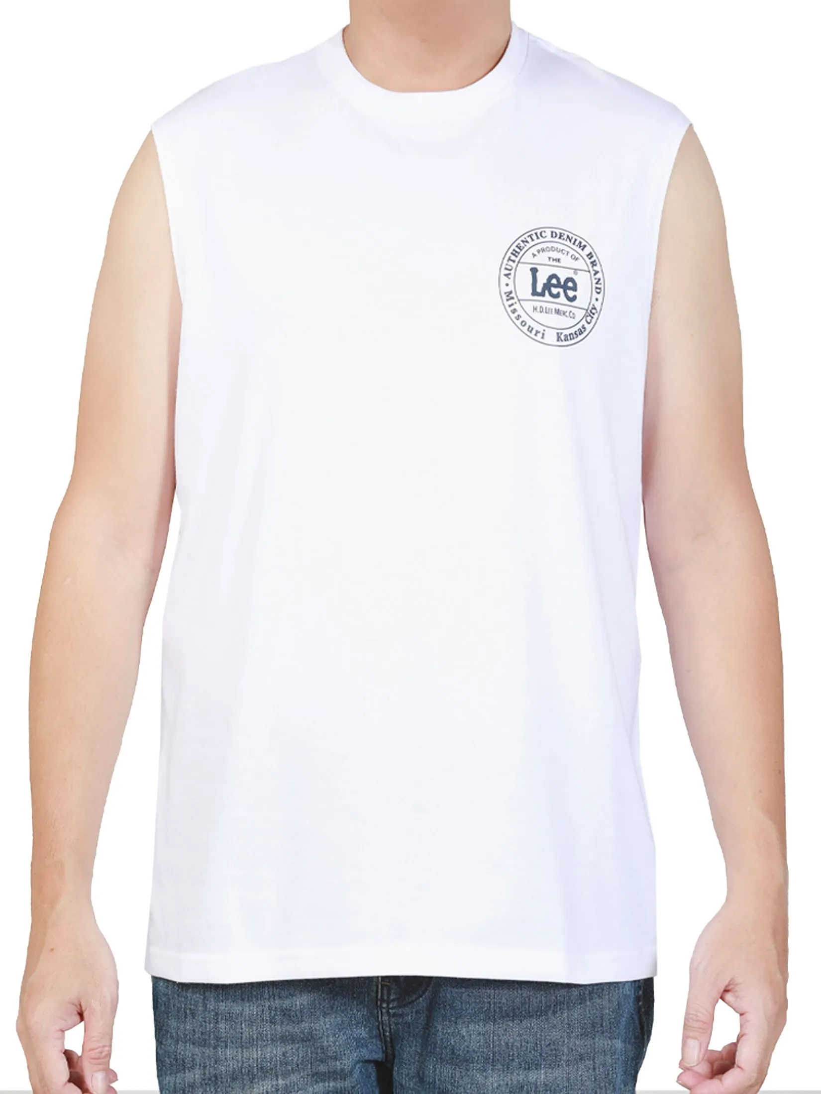 LEE Men's Tee Sleeveless Regular Fit White LEE Men's Tee Sleeveless Regular Fit White