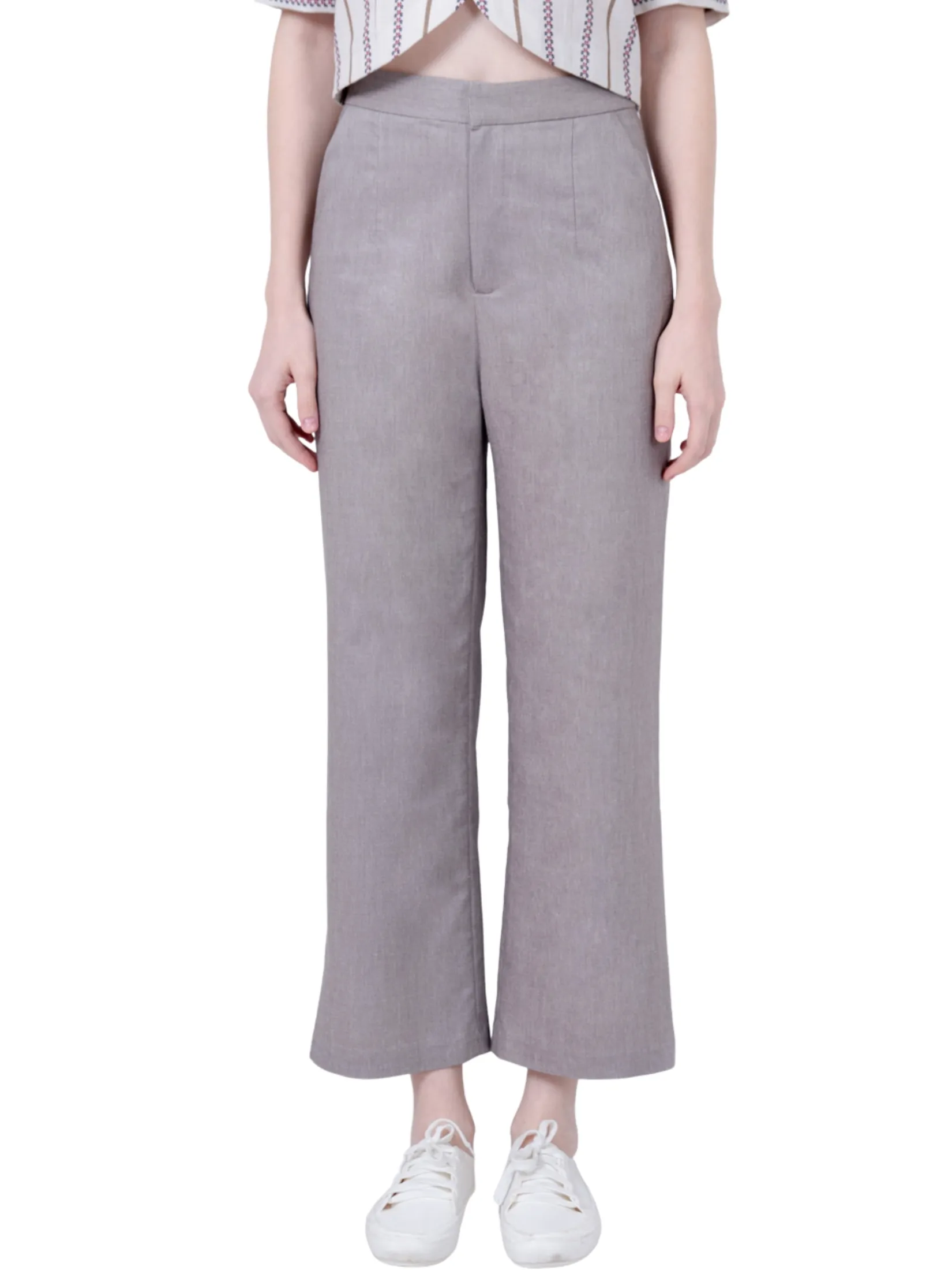 AMILA Women Pants Trousers Suiting Lon Grey AMILA Women Pants Trousers Suiting Lon Grey