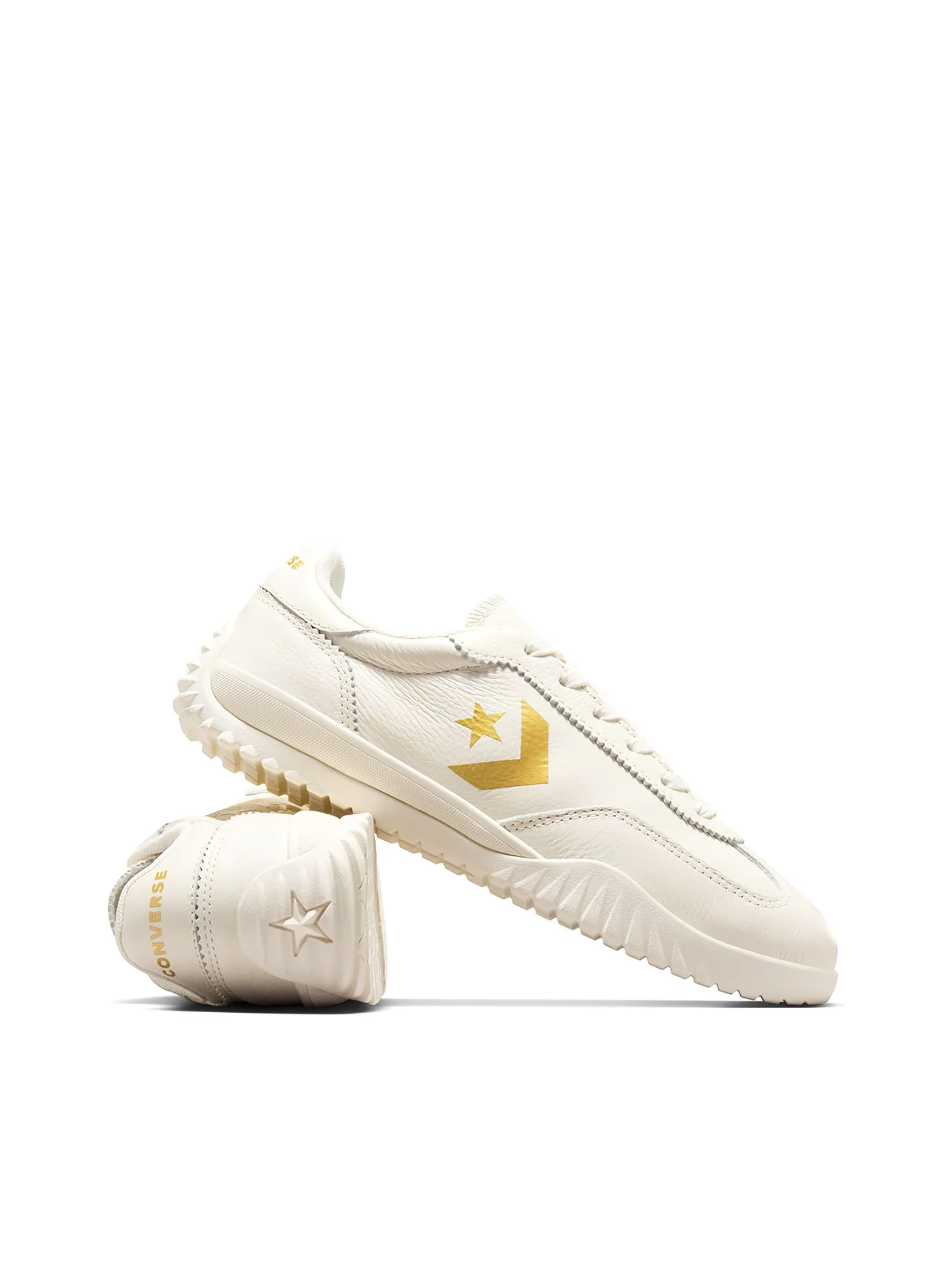 CONVERSE Women Sneakers Run Star Trainer High Tea Party Ox Cream/Gold Egret/Egret/Gold CONVERSE Women Sneakers Run Star Trainer High Tea Party Ox Cream/Gold Egret/Egret/Gold