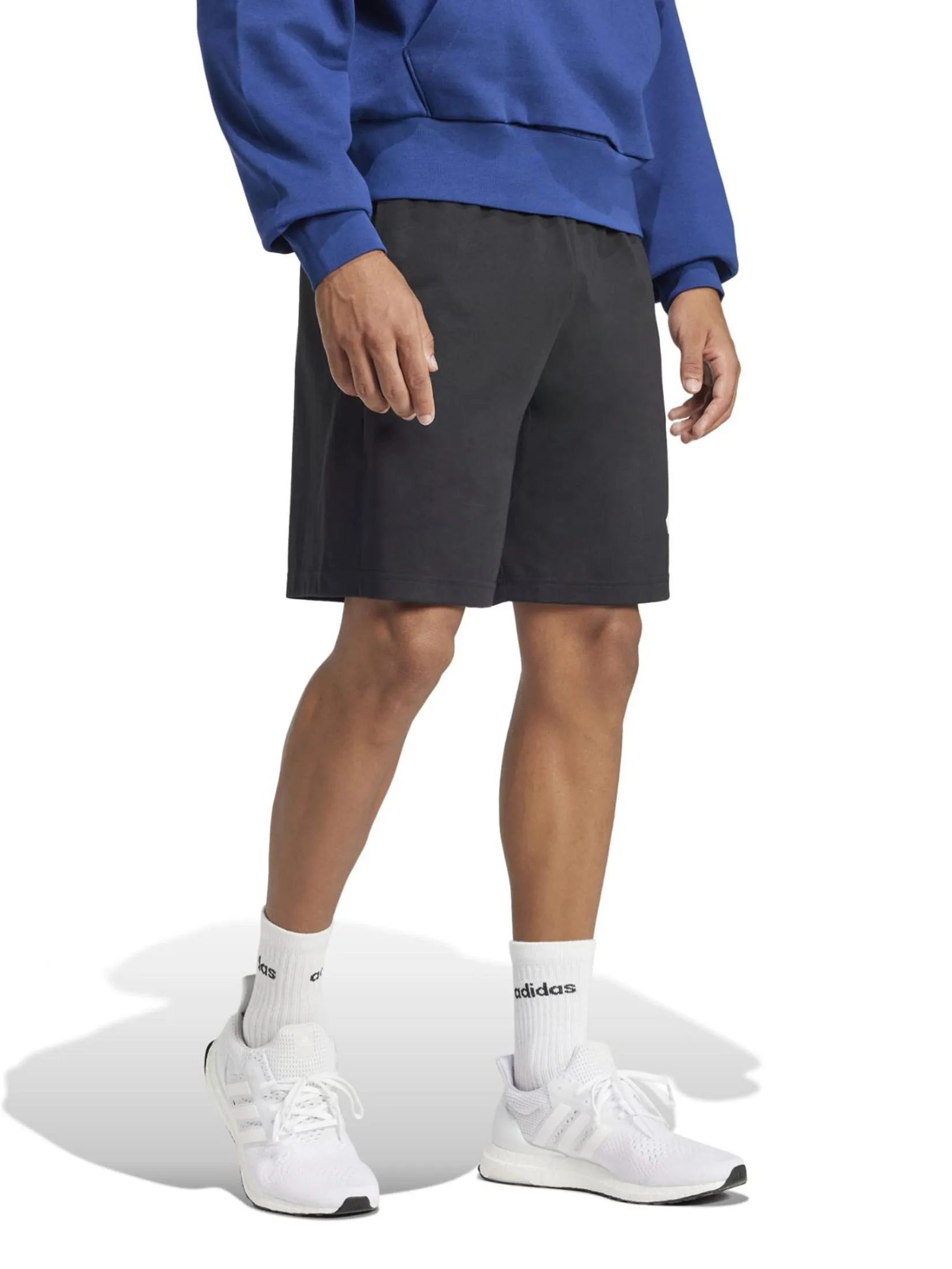 ADIDAS Men Shorts Essentials Big Logo Single Jersey Black / White ADIDAS Men Shorts Essentials Big Logo Single Jersey Black / White