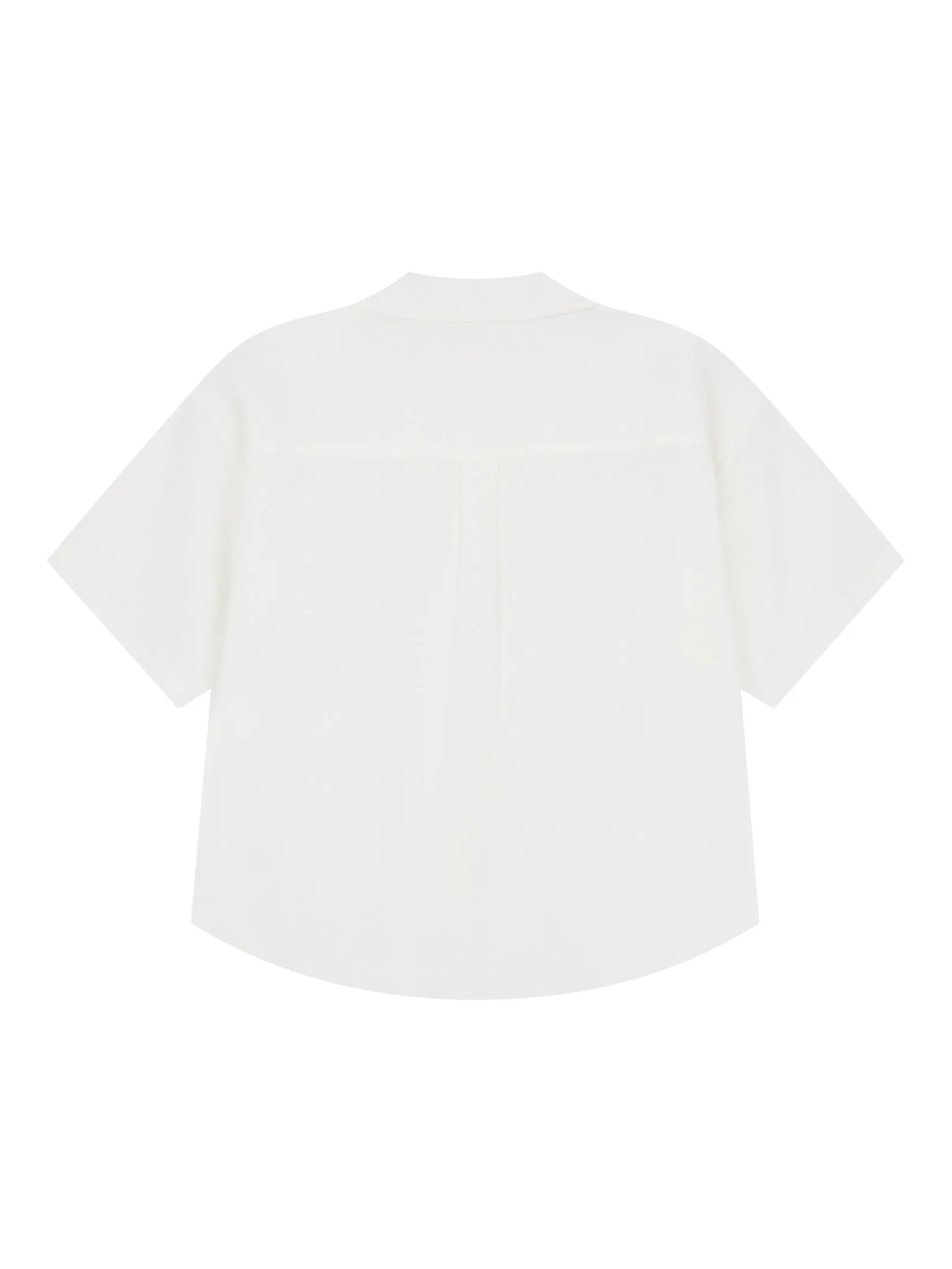 GIORDANO Women's Loose Linen Shirt Signature White GIORDANO Women's Loose Linen Shirt Signature White