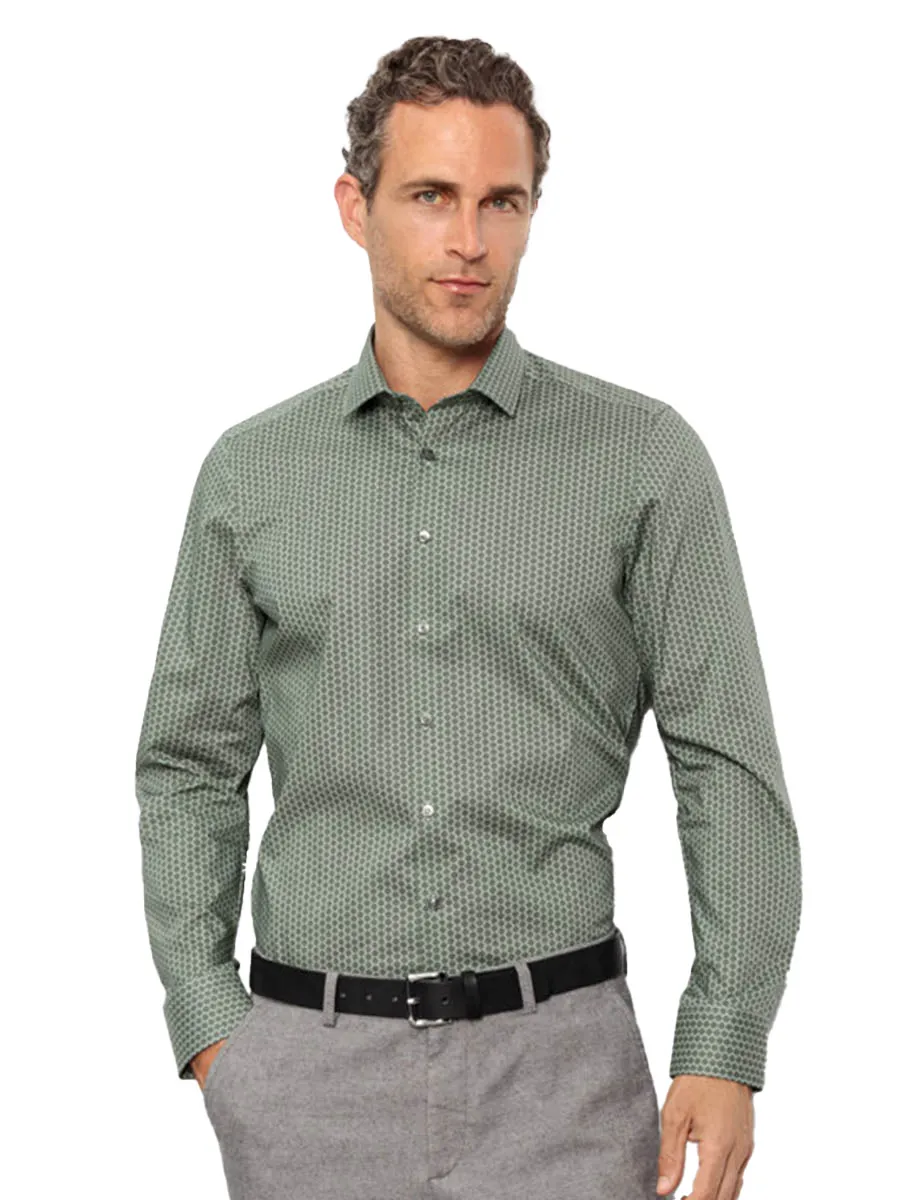 OLYMP MEN SHIRT LONG SLEEVES BUSINESS SHIRT BODY FIT GREEN OLYMP MEN SHIRT LONG SLEEVES BUSINESS SHIRT BODY FIT GREEN