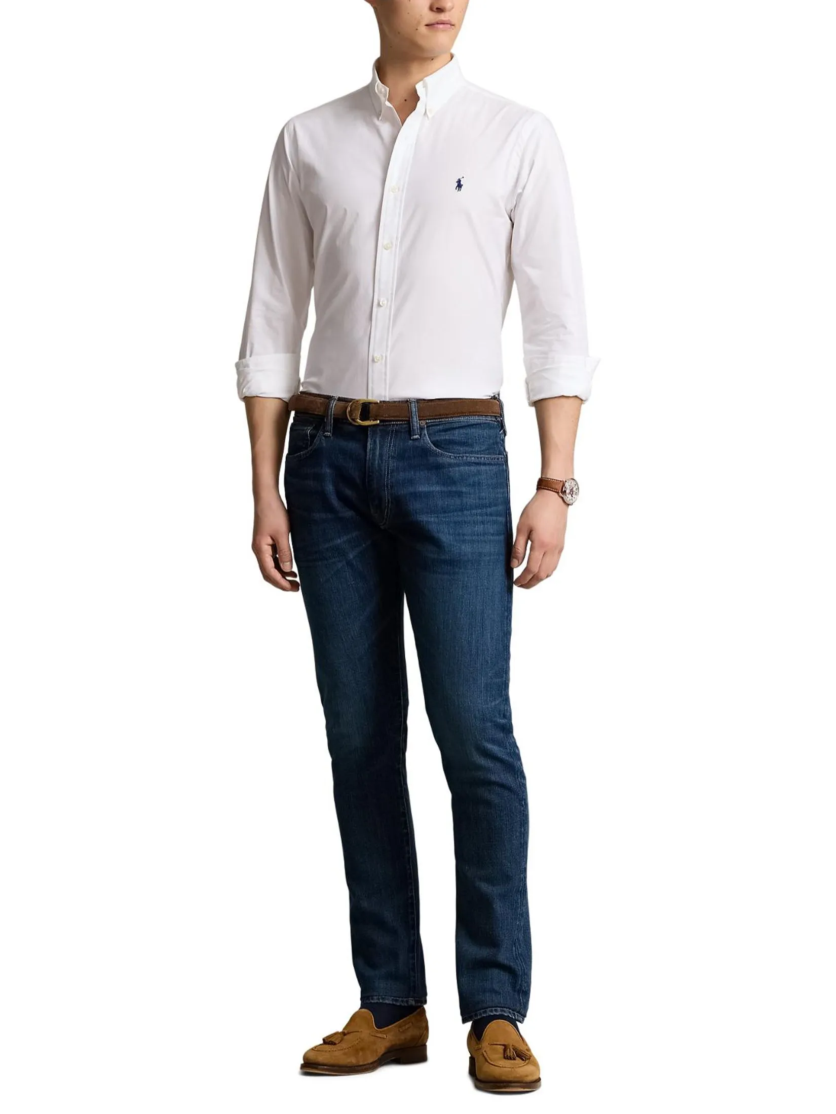 POLO RALPH LAUREN Men Shirt-Custom Fit Stretch Poplin Shirt MNPOWOV16823414-White POLO RALPH LAUREN Men Shirt-Custom Fit Stretch Poplin Shirt MNPOWOV16823414-White