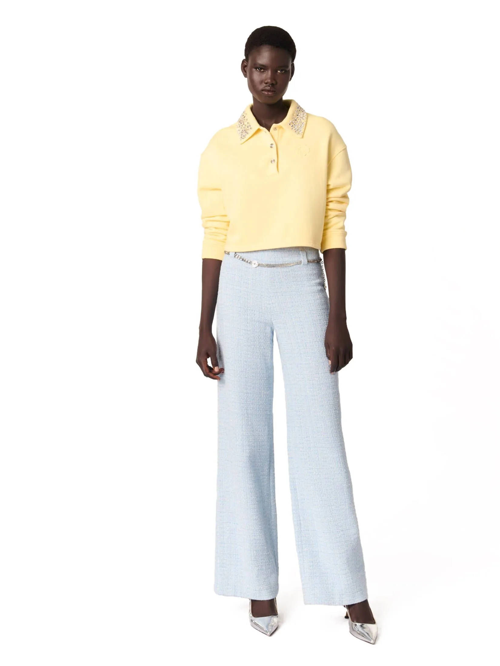 MAJE Women Trousers With Belt Tweed MAJE Women Trousers With Belt Tweed