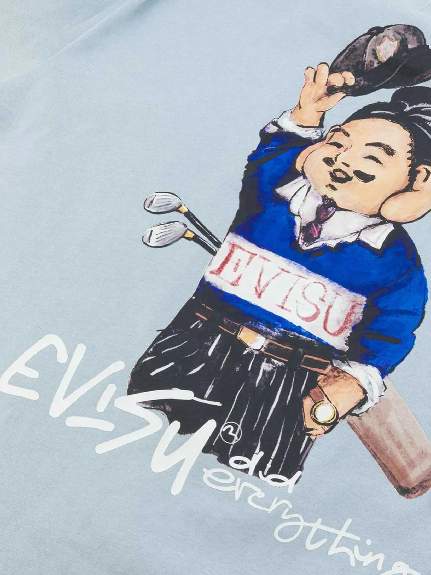 EVISU Men T-Shirt Golf-themed Godhead Print Regular Fit EVISU Men T-Shirt Golf-themed Godhead Print Regular Fit