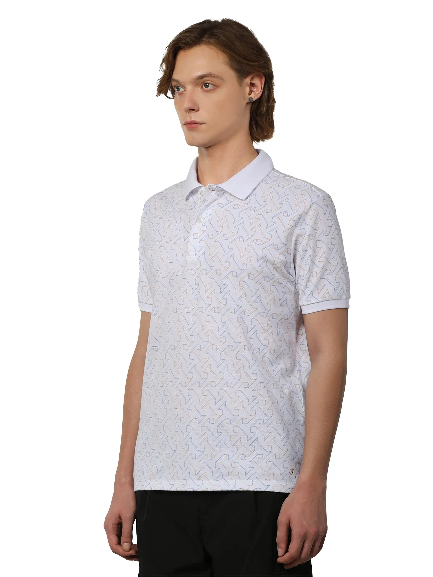JOHN HENRY Men's Polo (Slim Fit) MERRIMENT White JOHN HENRY Men's Polo (Slim Fit) MERRIMENT White
