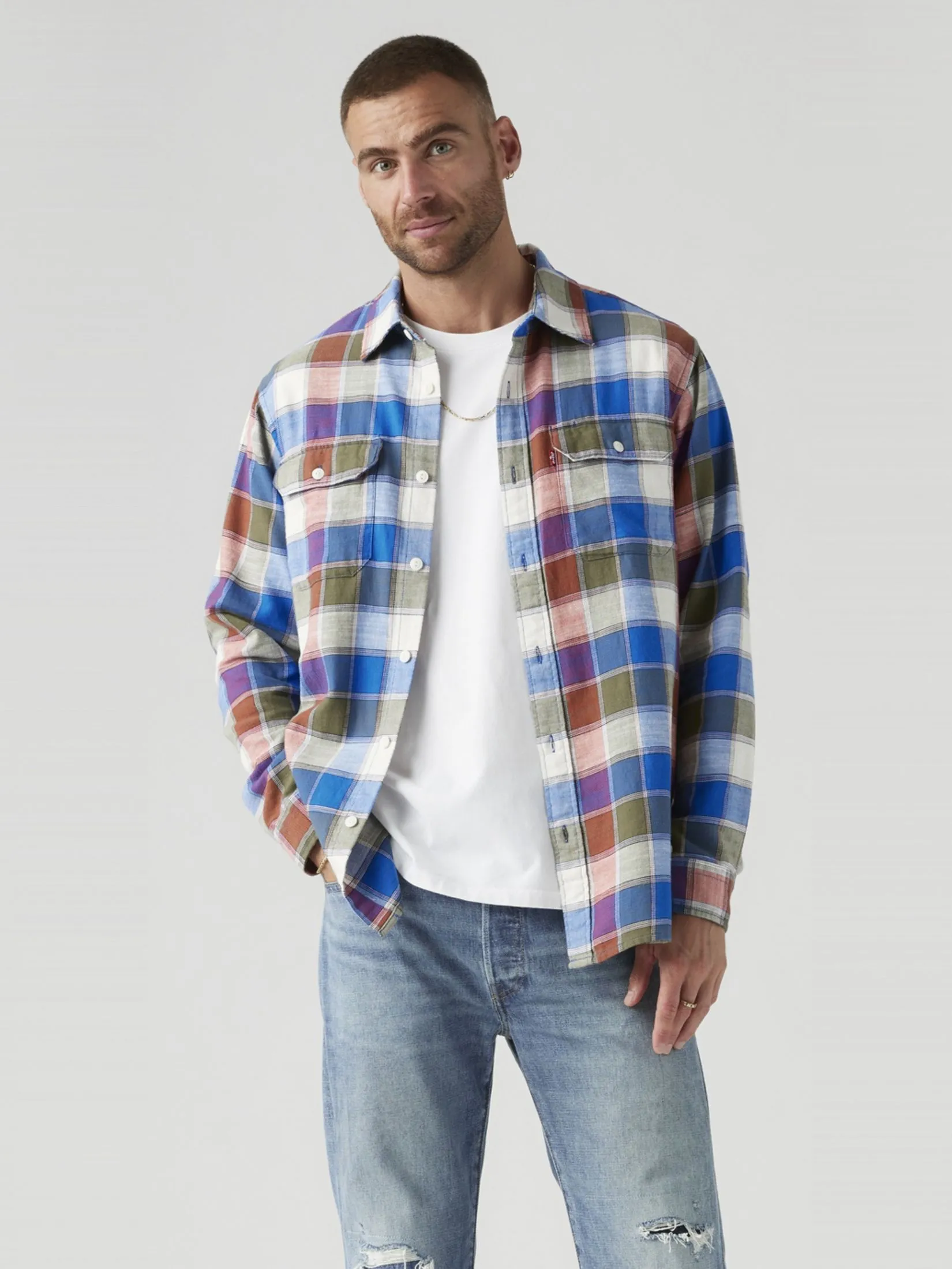 LEVI'S Men’s Jackson Worker Overshirt Multi-Color LEVI'S Men’s Jackson Worker Overshirt Multi-Color