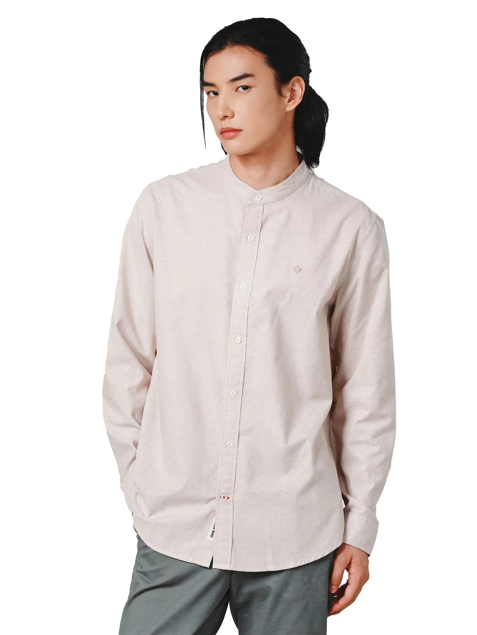 JOHN HENRY Men's Long Sleeves Shirts (Slim Fit) ICONIC AF Khaki JOHN HENRY Men's Long Sleeves Shirts (Slim Fit) ICONIC AF Khaki