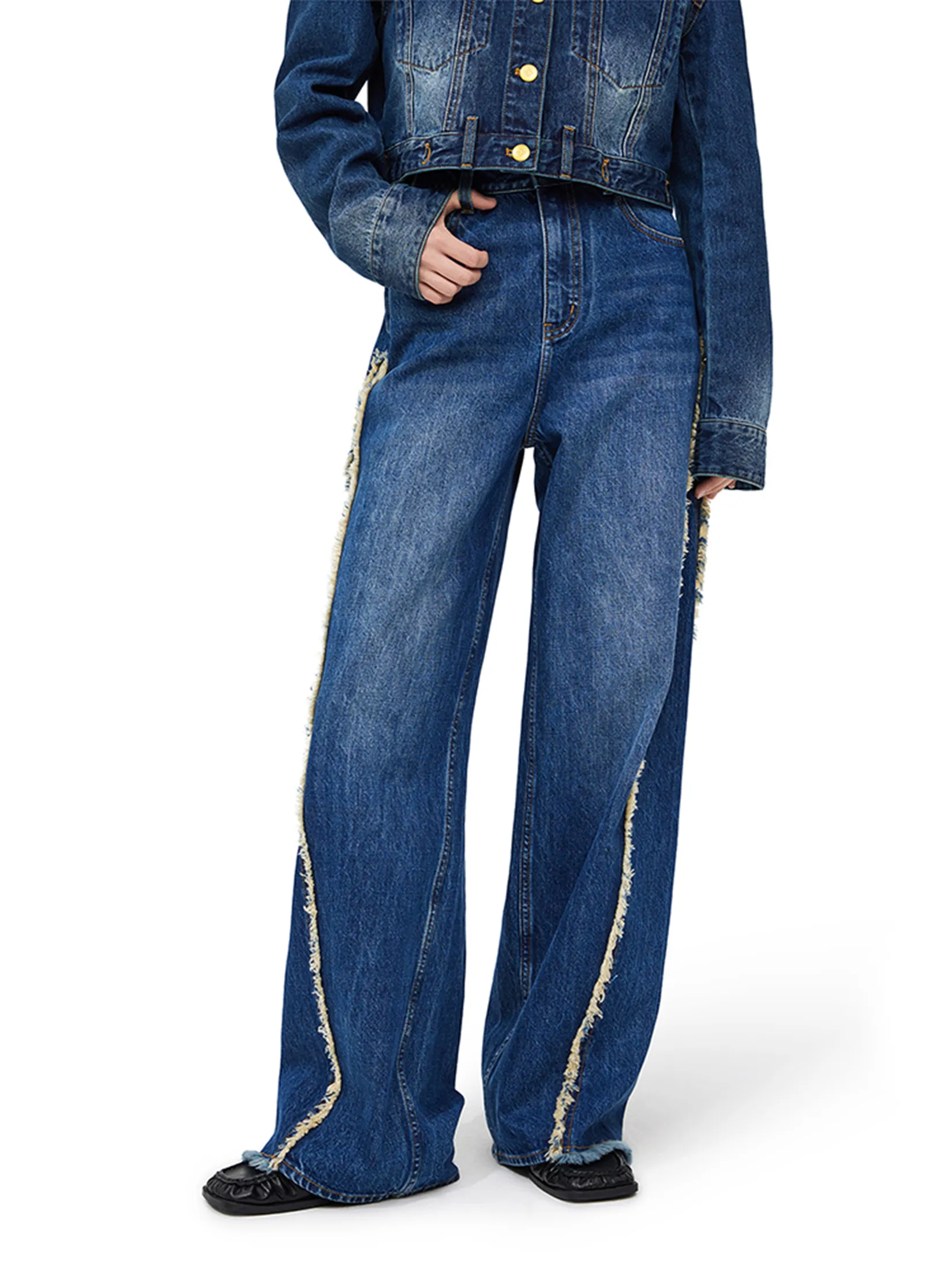PORTSPURE Women Trousers Denim Navy PORTSPURE Women Trousers Denim Navy