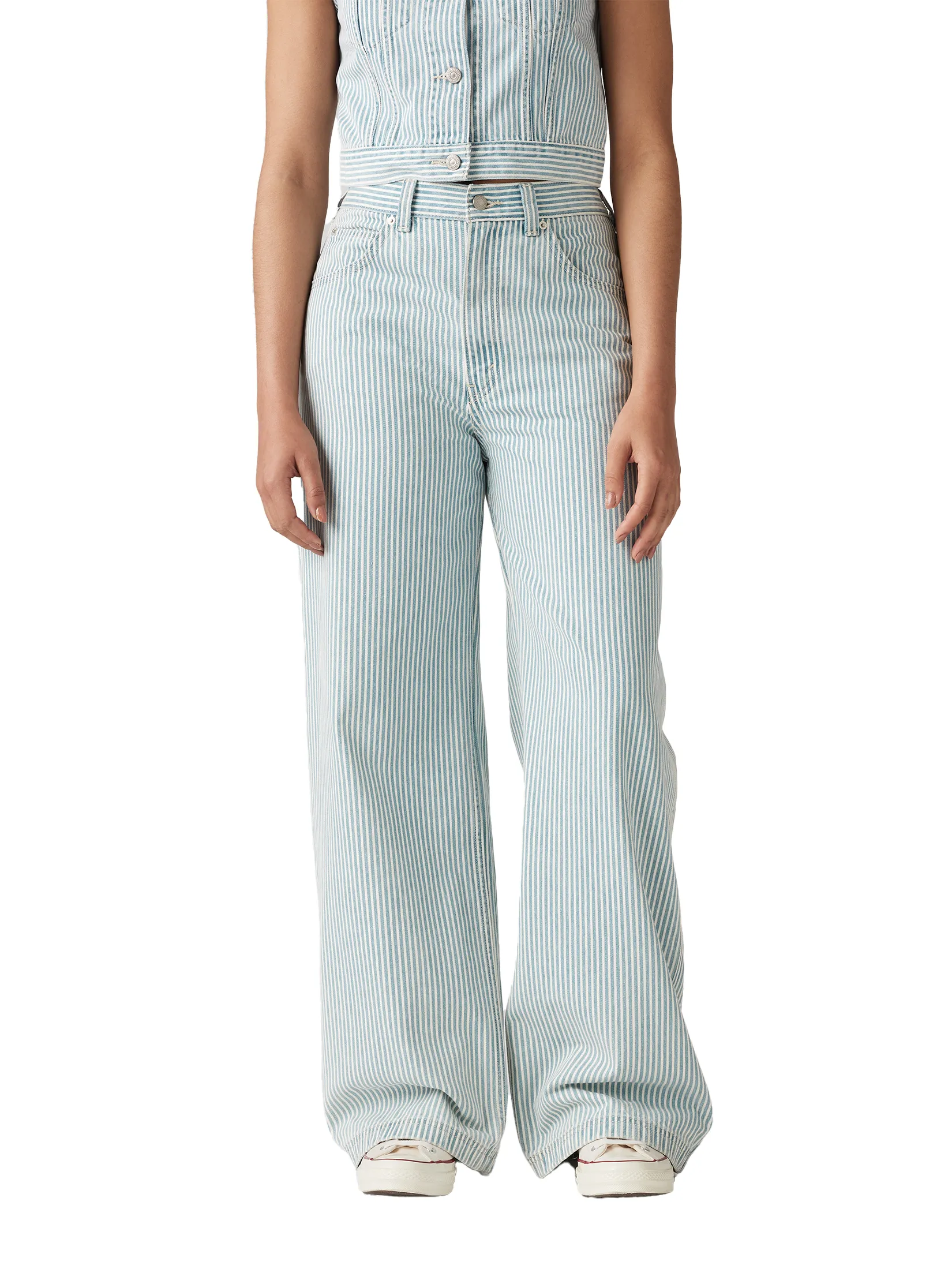 LEVI'S Women's Cinch Baggy Carpenter Pants Light Blue LEVI'S Women's Cinch Baggy Carpenter Pants Light Blue