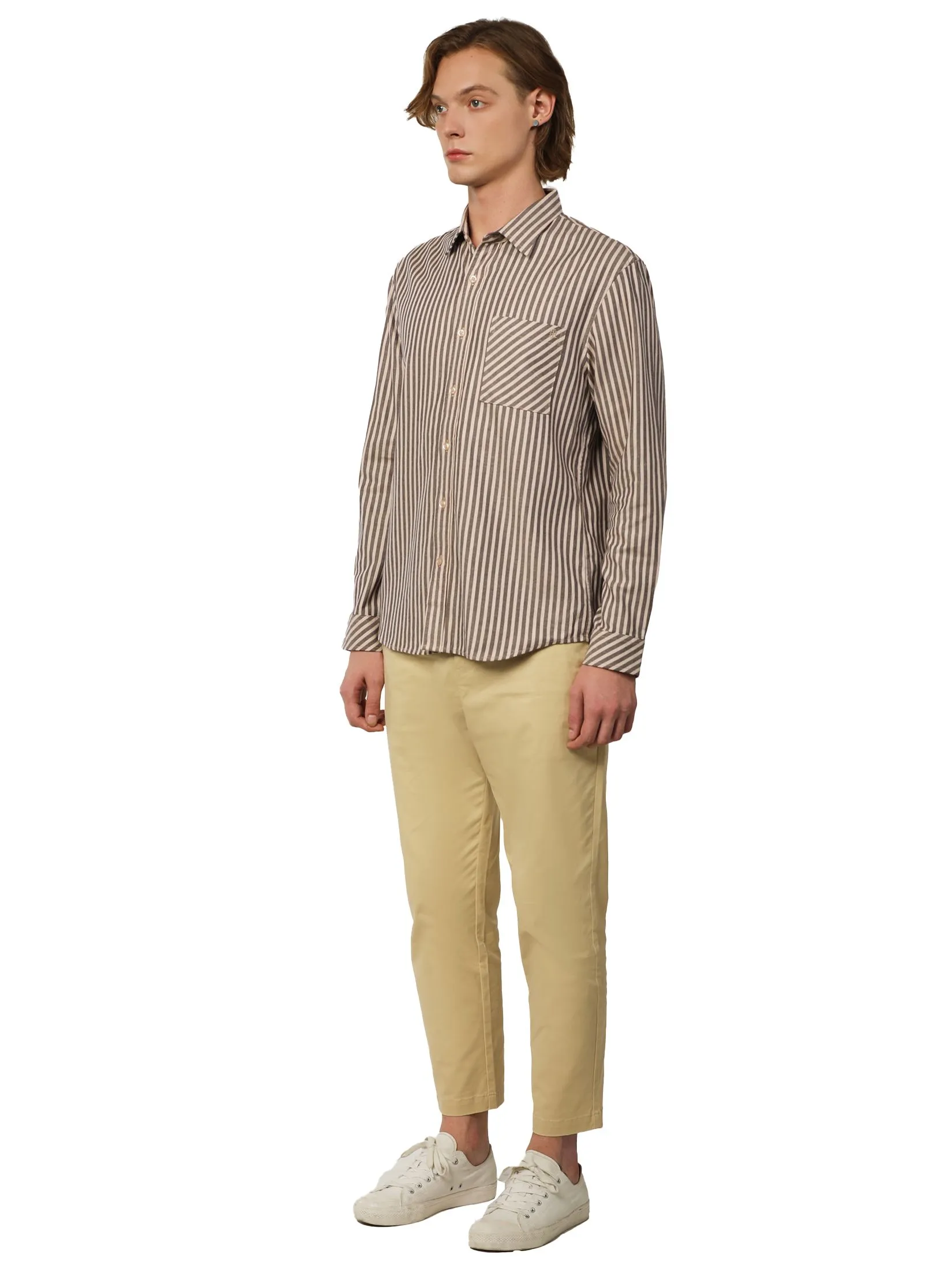 JOHN HENRY Men's Long Sleeves Shirts (Slim Fit) ICONIC AF Brown JOHN HENRY Men's Long Sleeves Shirts (Slim Fit) ICONIC AF Brown