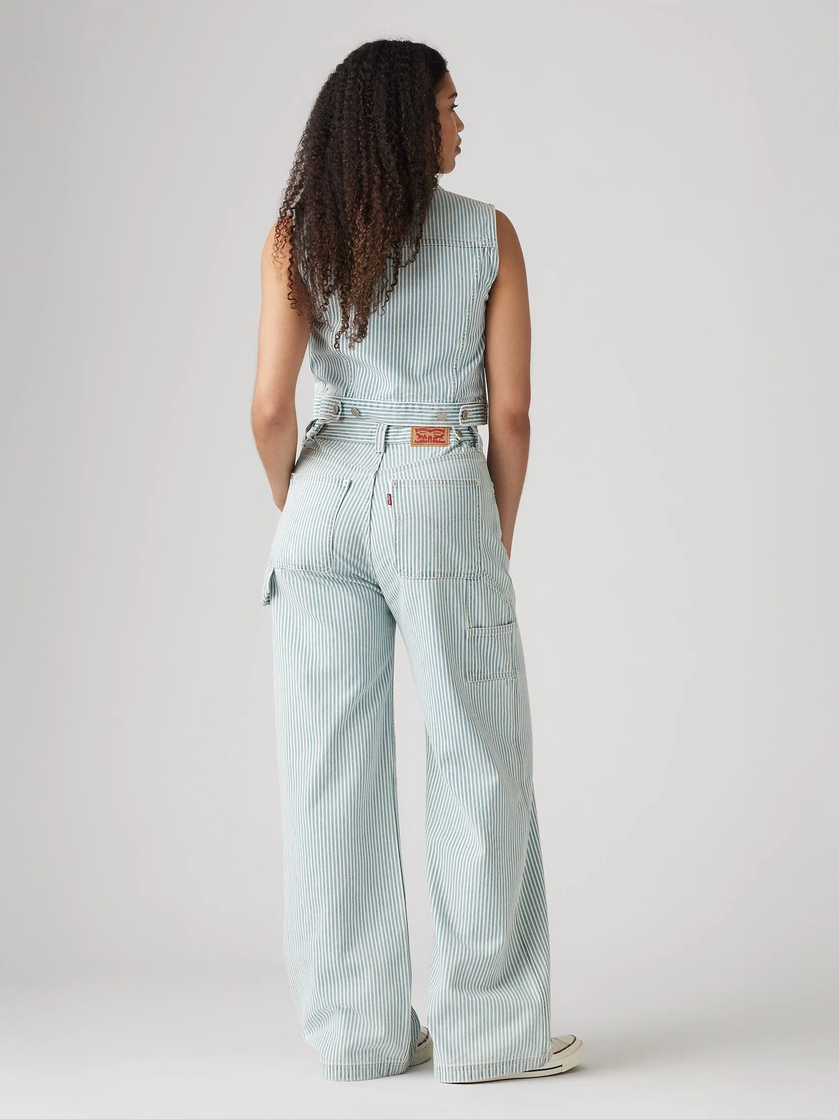 LEVI'S Women's Cinch Baggy Carpenter Pants Light Blue LEVI'S Women's Cinch Baggy Carpenter Pants Light Blue
